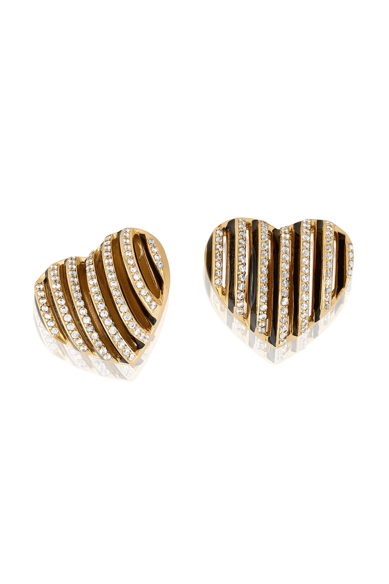 18Kt Gold Plated Midnight Heartbeat Earrings