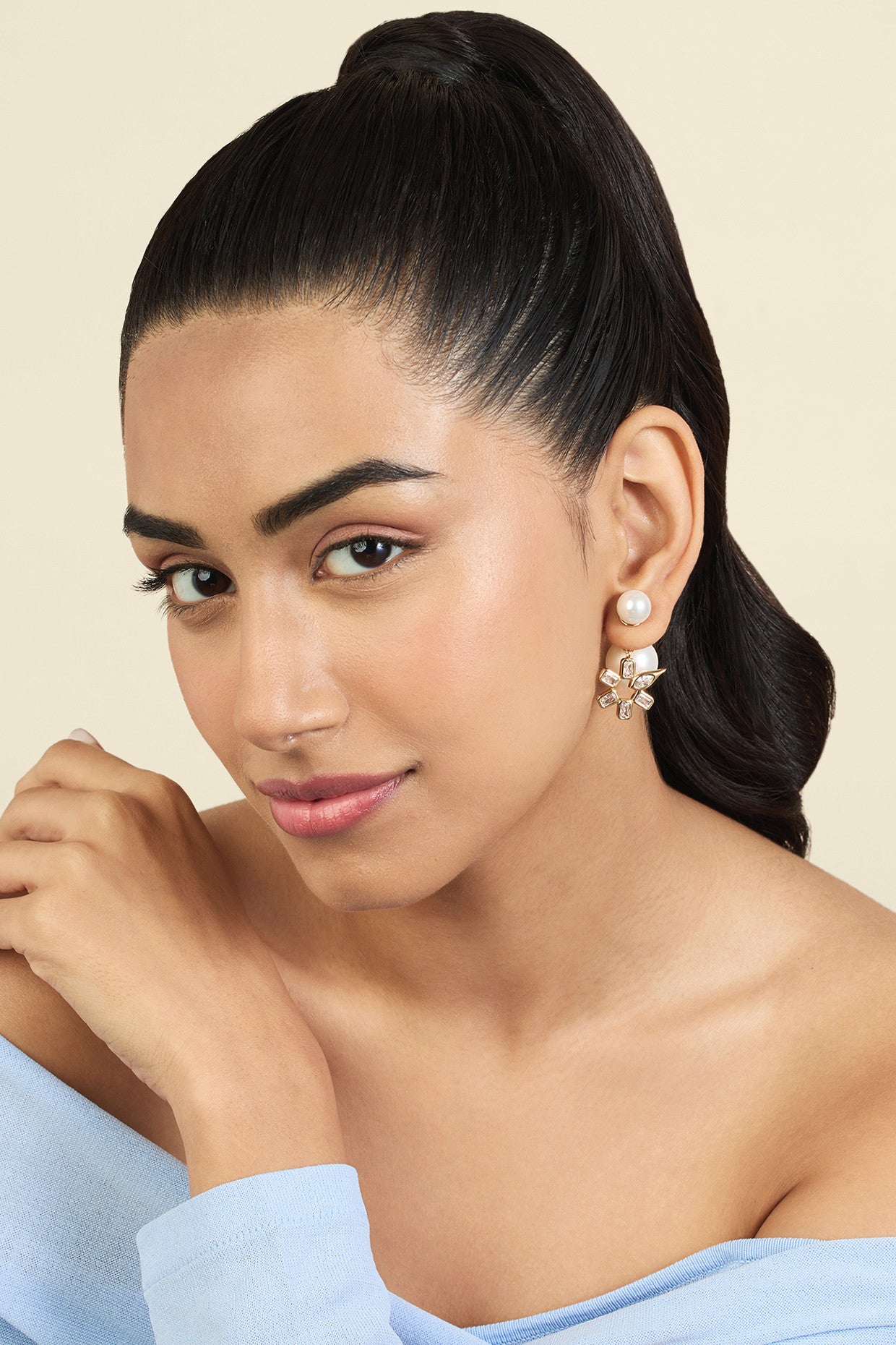 18Kt Gold Plated Punk Tennis Danglers