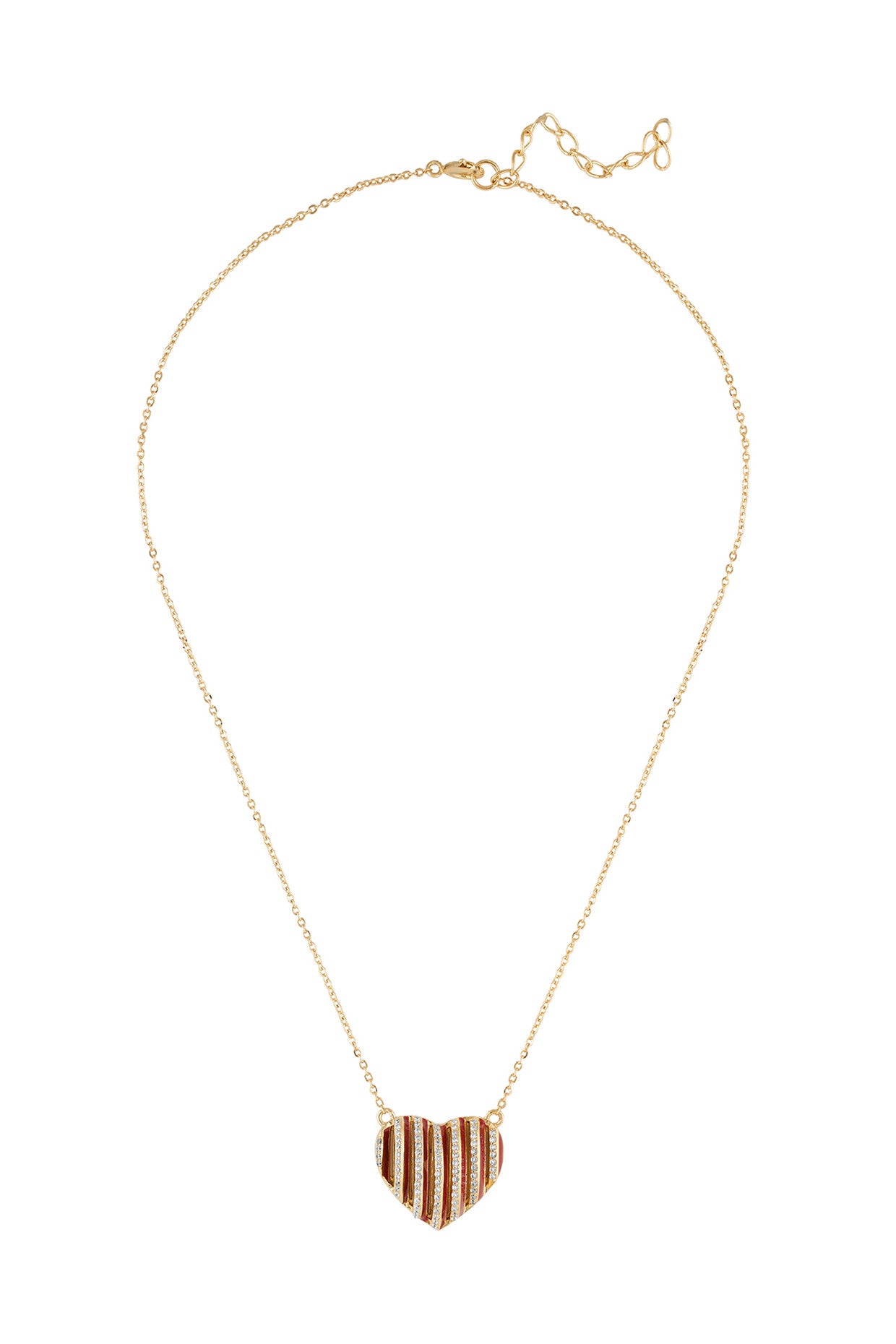 18Kt Gold Plated Ruby Heartbeat Necklace