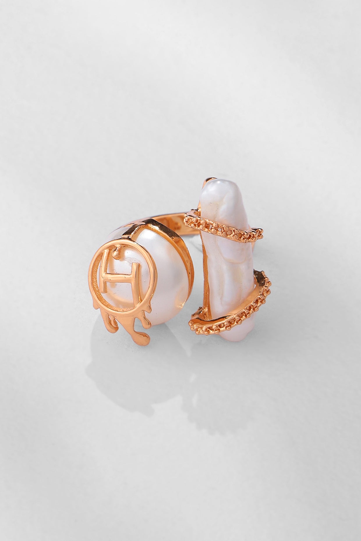 22kt Gold Plated Pearl Ring