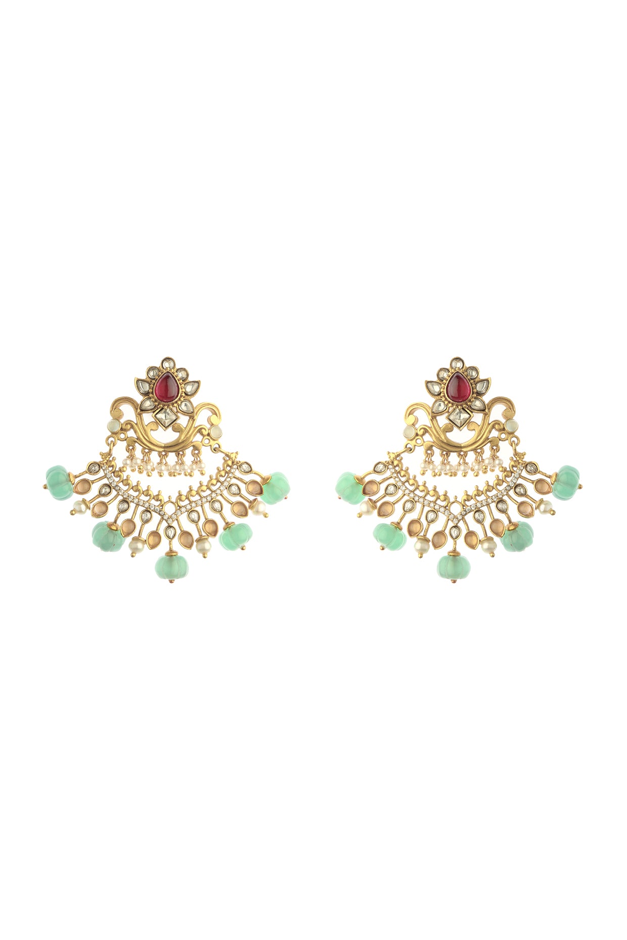 22kt Touch Of Azure Stud Earrings