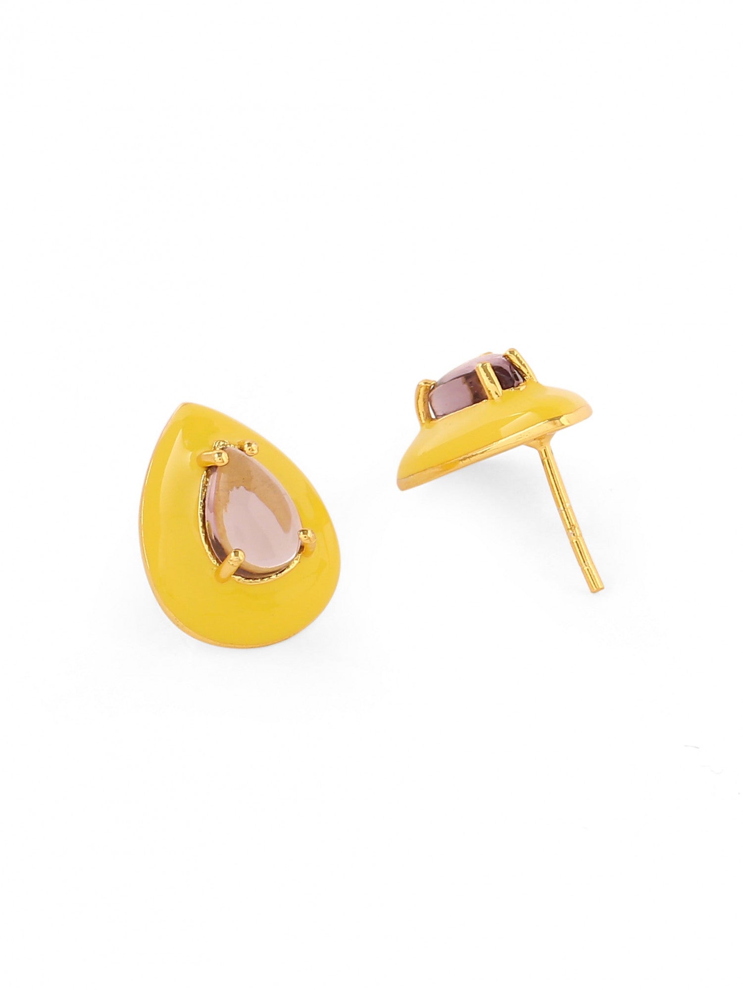 22k Gold Plated Yellow Drop Earrings