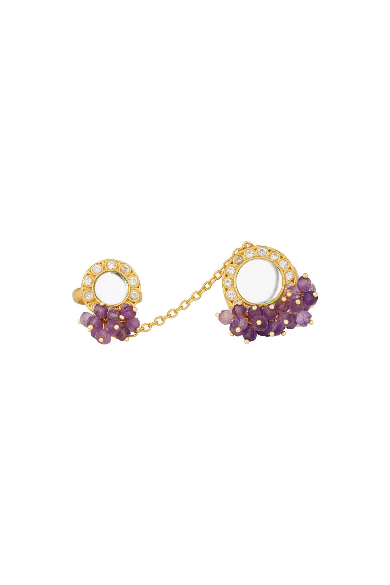 22kt Gold Plated Amethyst Ring