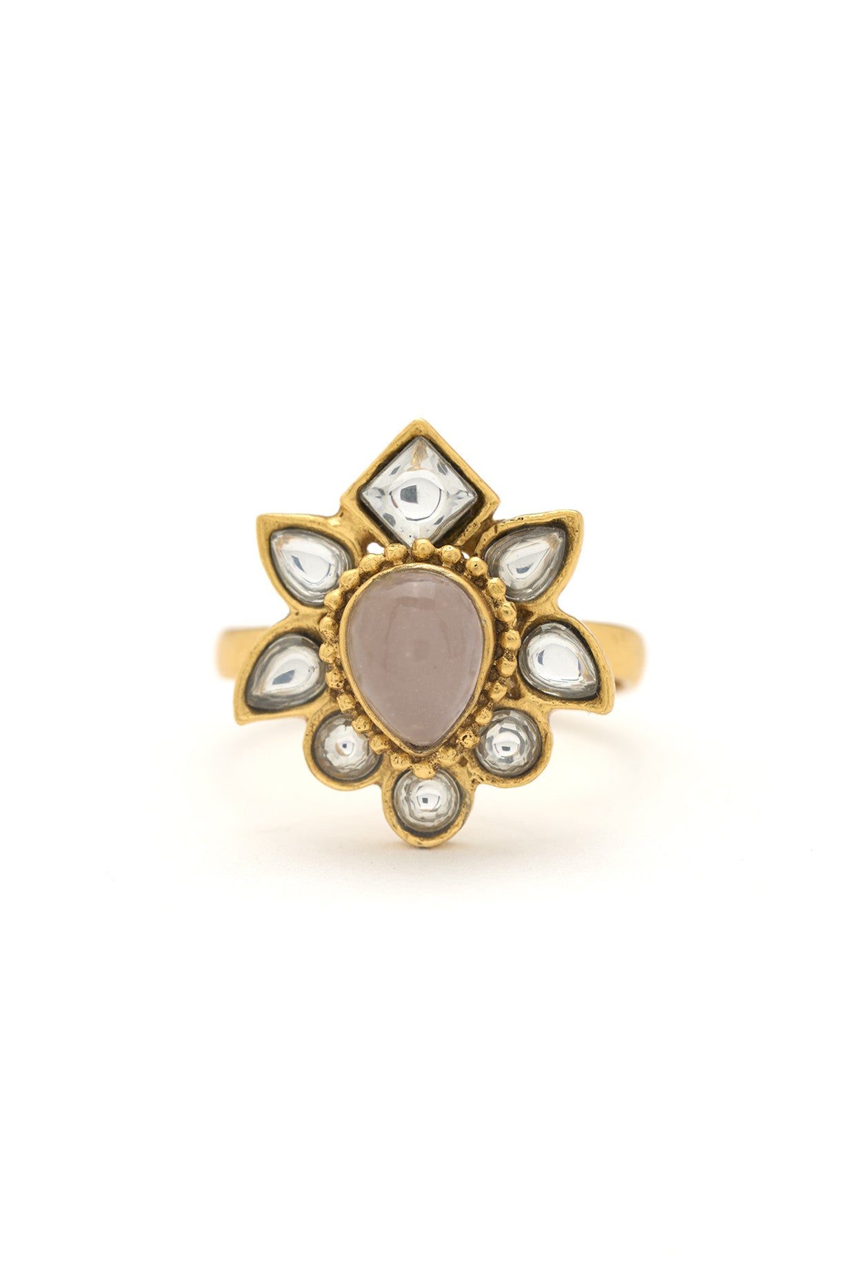 22kt Gold Plated Gulmohar Pastel Ring