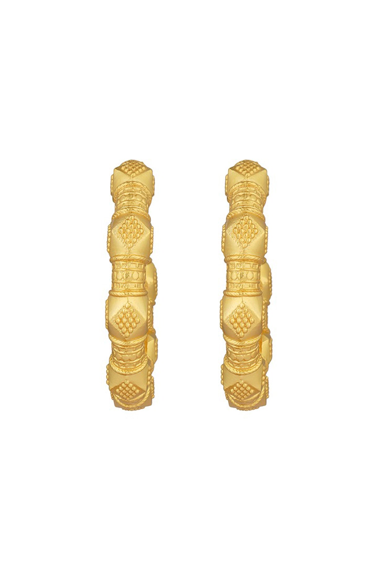 22kt Gold Plated Glory of the East Chunky Hoop Earrings