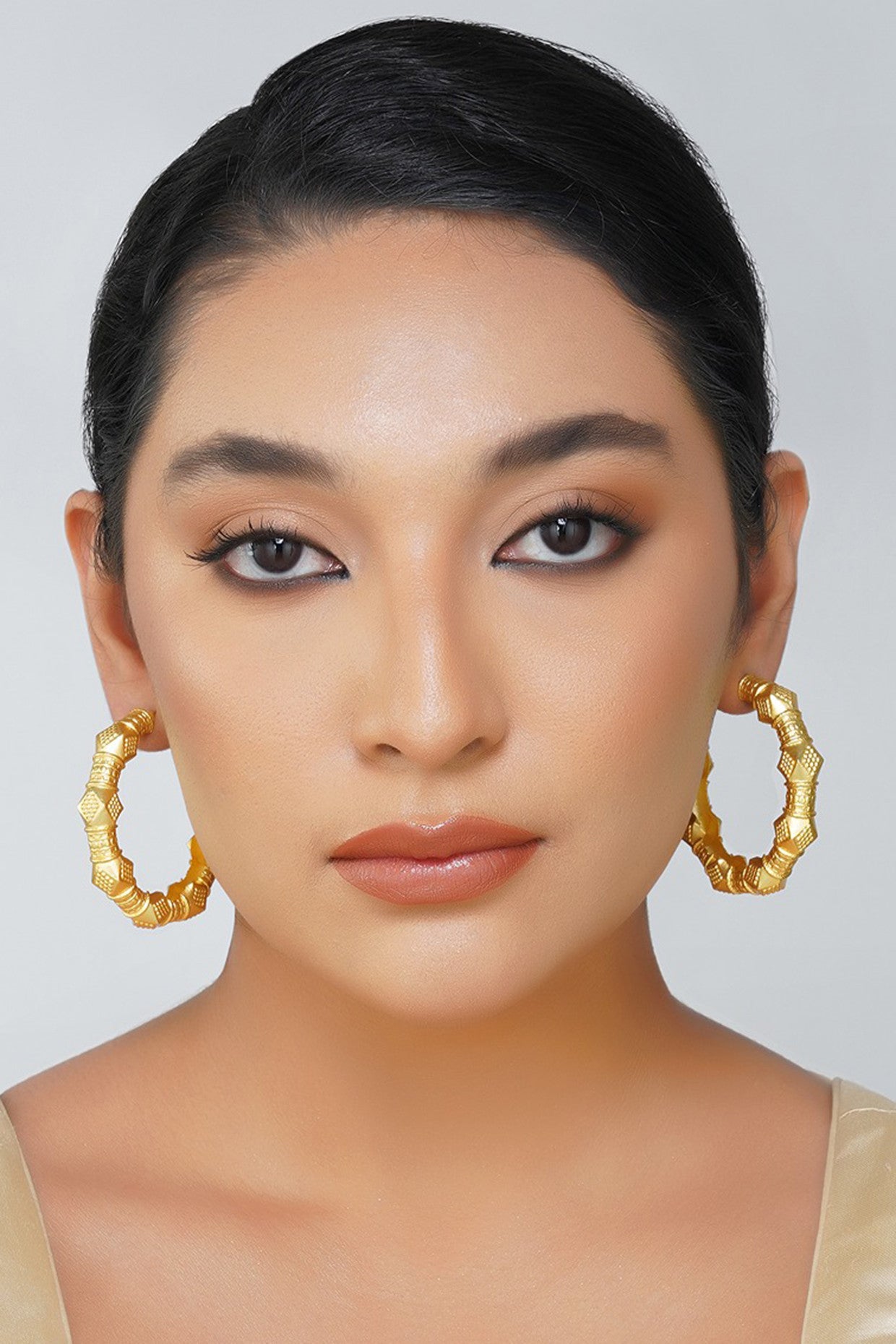 22kt Gold Plated Glory of the East Chunky Hoop Earrings