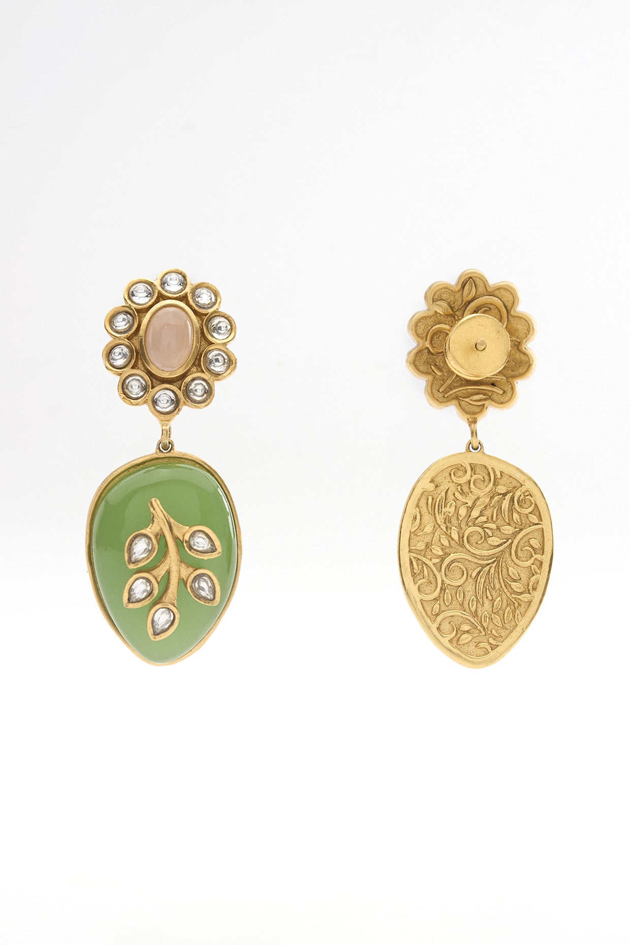 22kt Gold Plated Rosa Pastel Drops Earrings