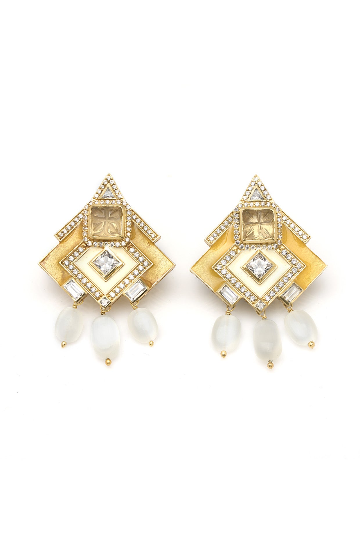 22kt Gold Plated Amelia Angular Earrings