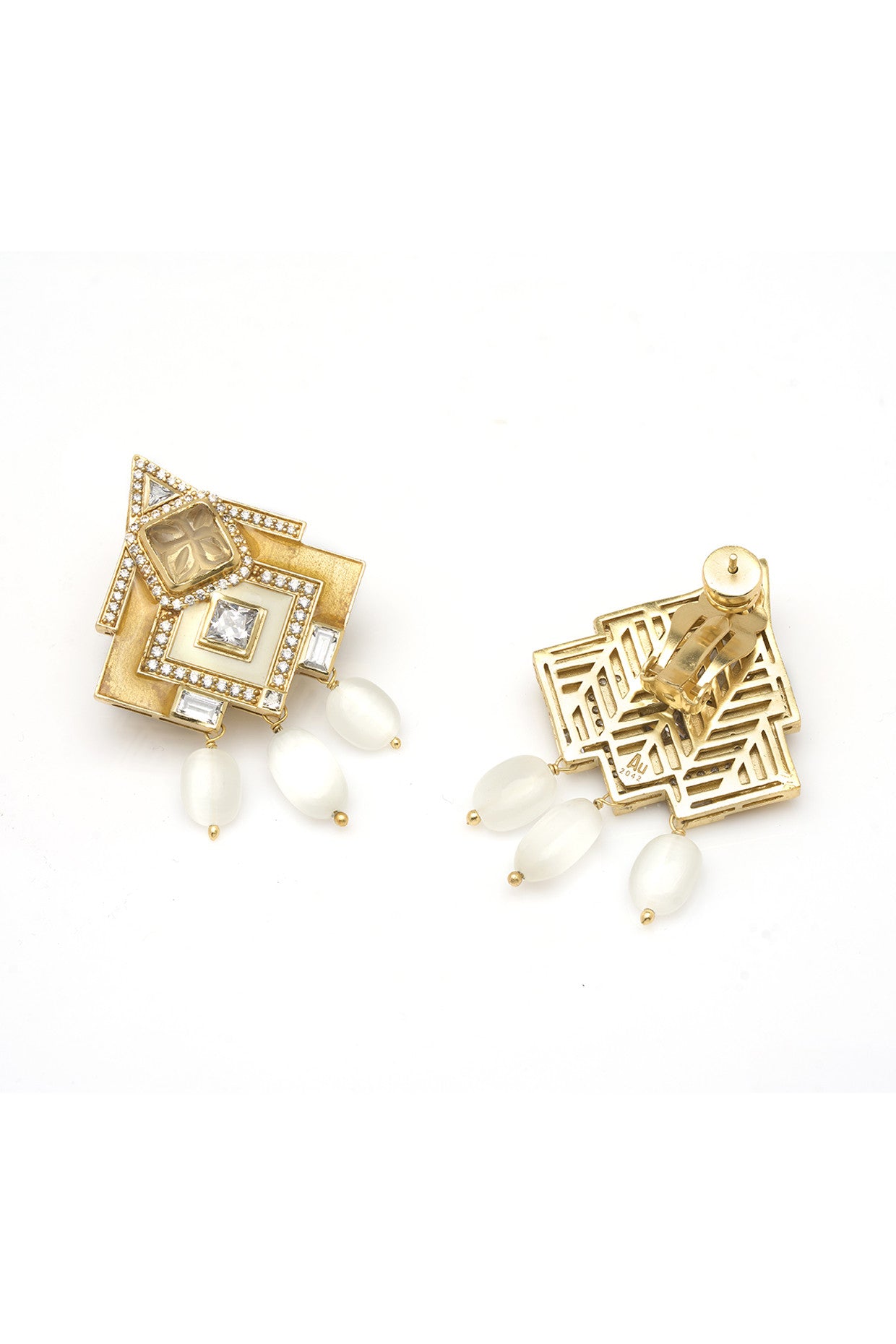 22kt Gold Plated Amelia Angular Earrings