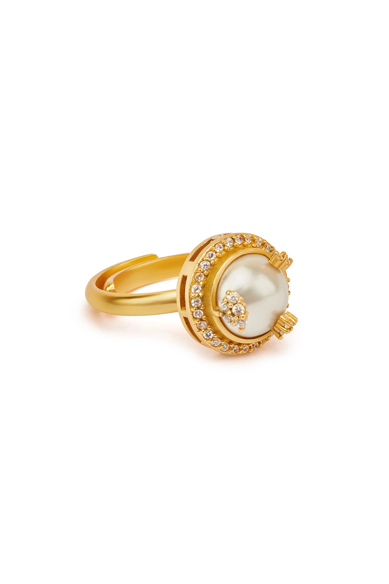 22kt Gold Plated Opaline Hand Jewel