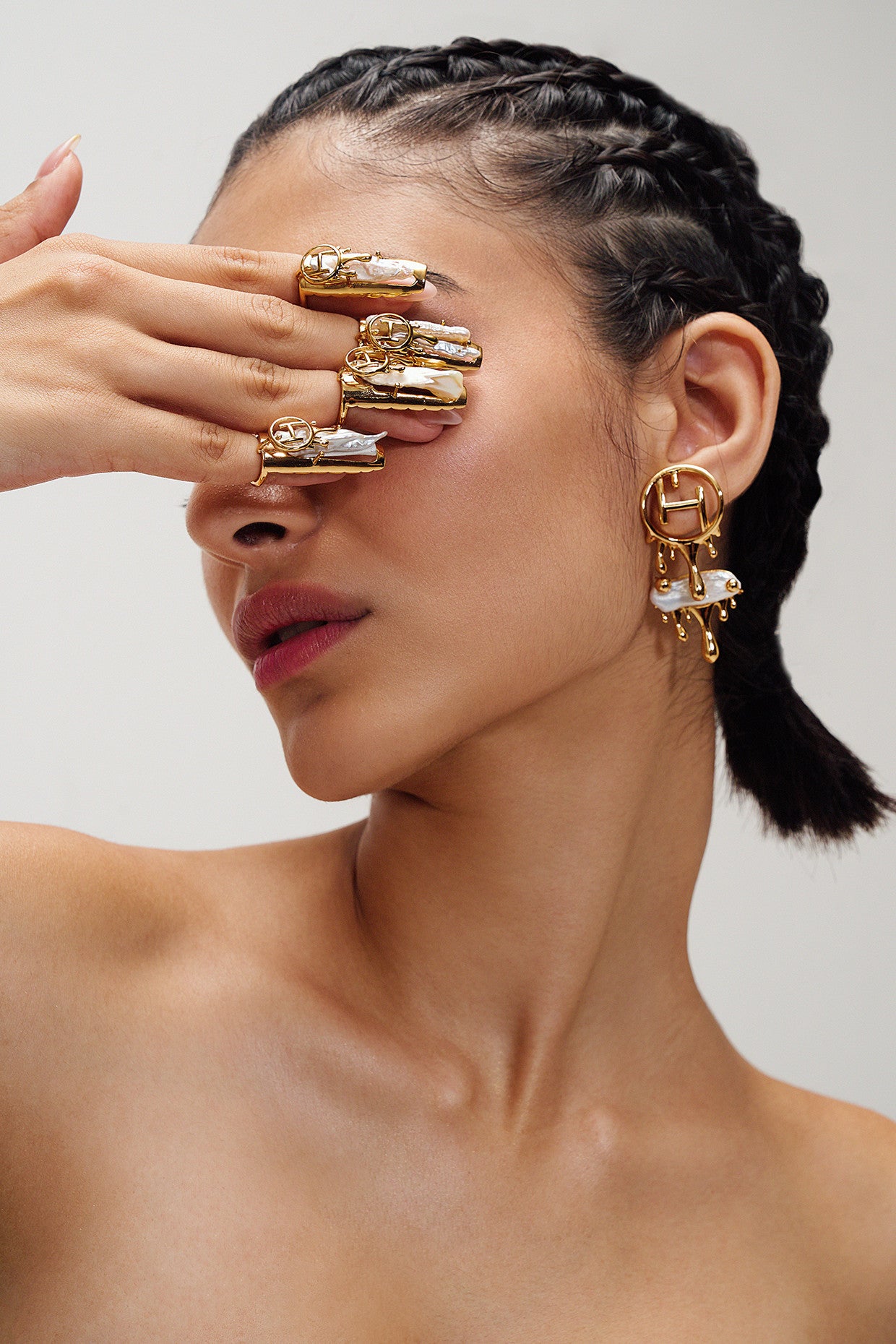 22kt Gold Plated Pearl Earrings