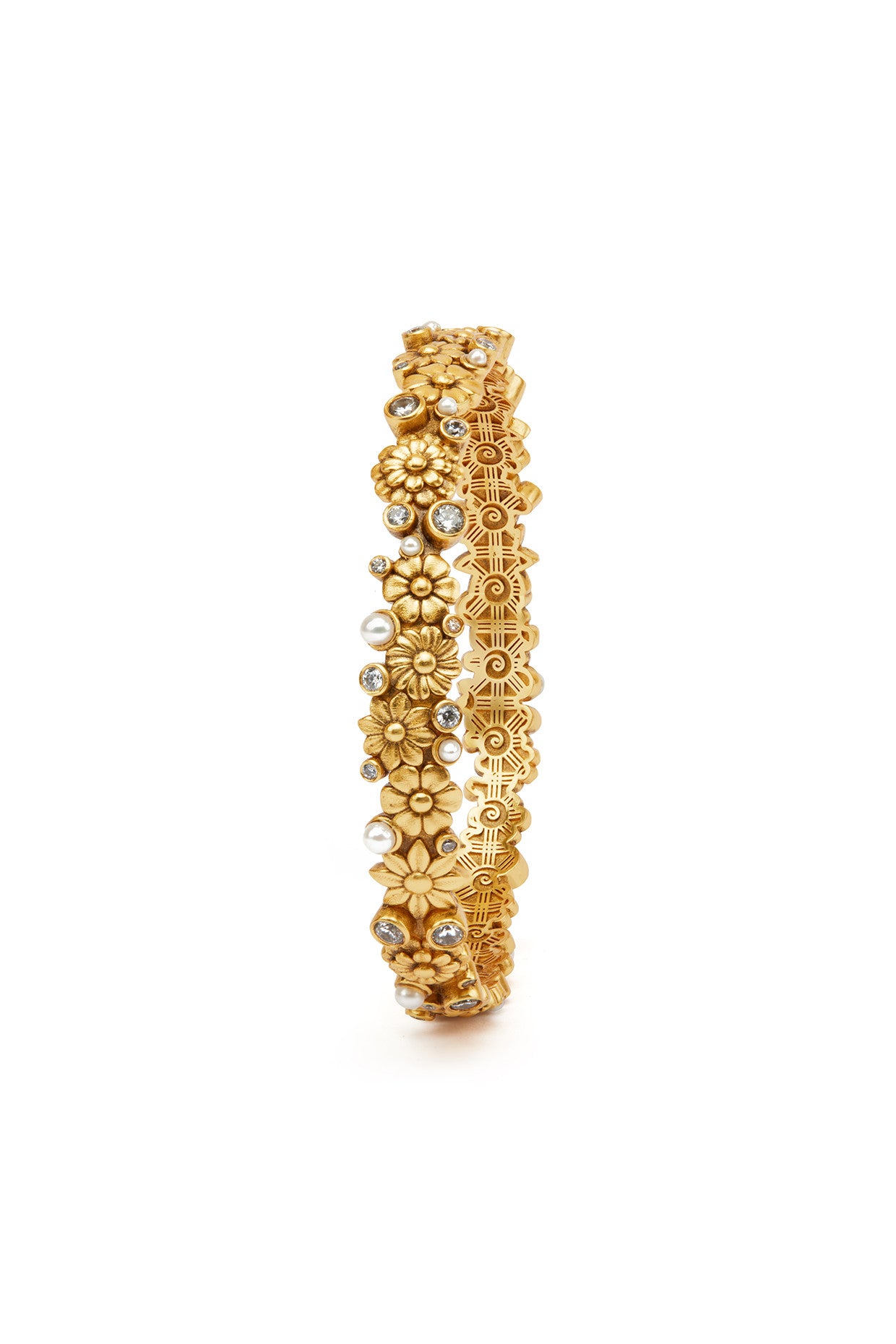 22kt Gold Plated Opaline Semi-Precious Stone Bangle