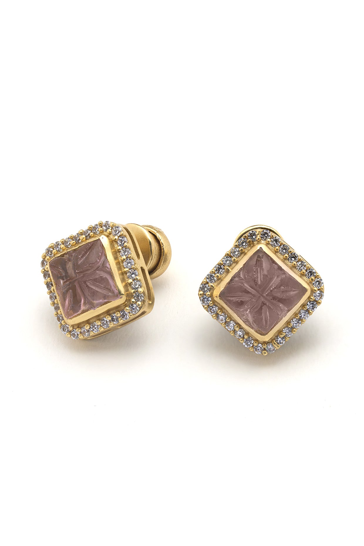 22kt Gold Plated Rumeli Miniature Studs Earrings
