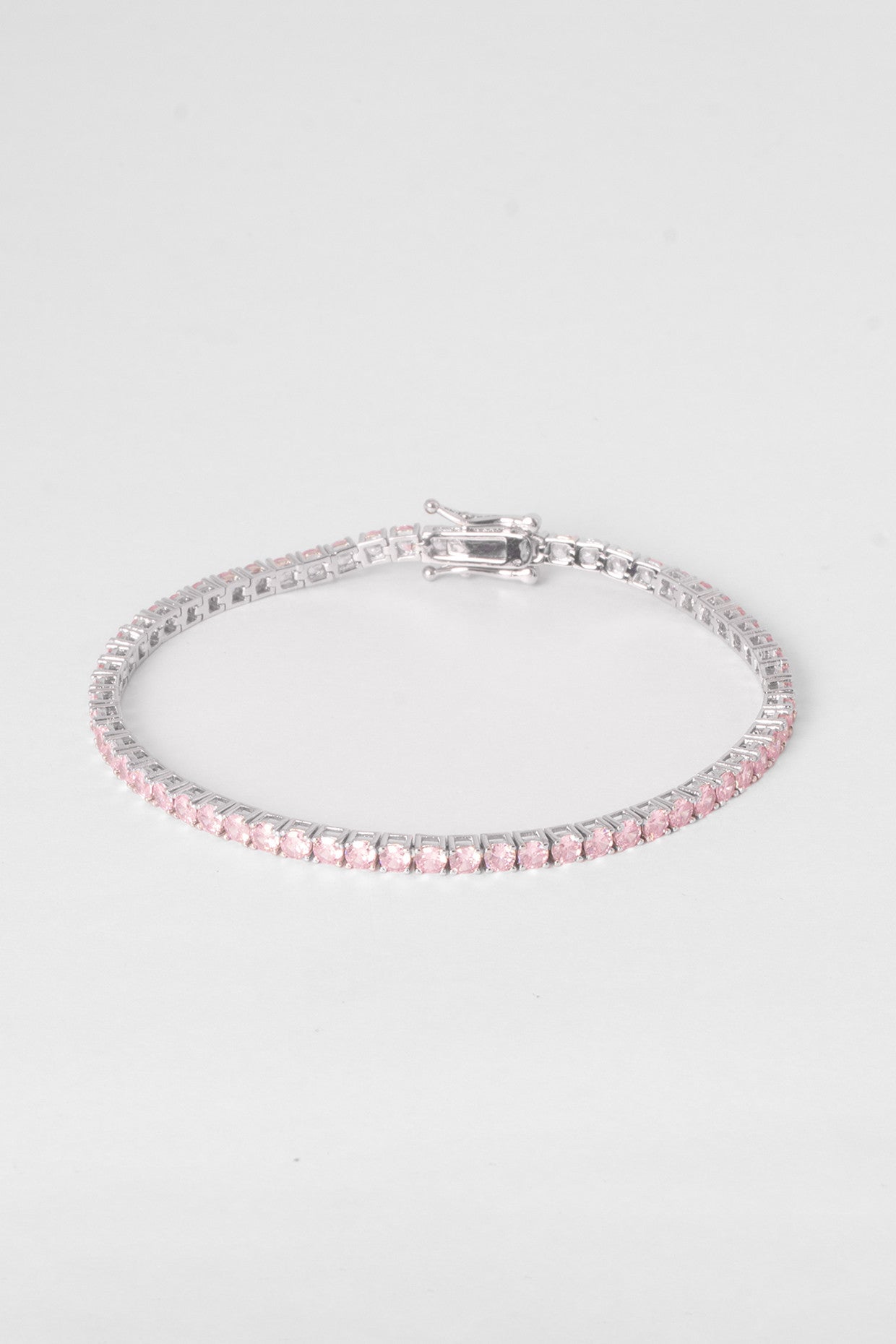 3Mm Tennis Bracelet- Pink