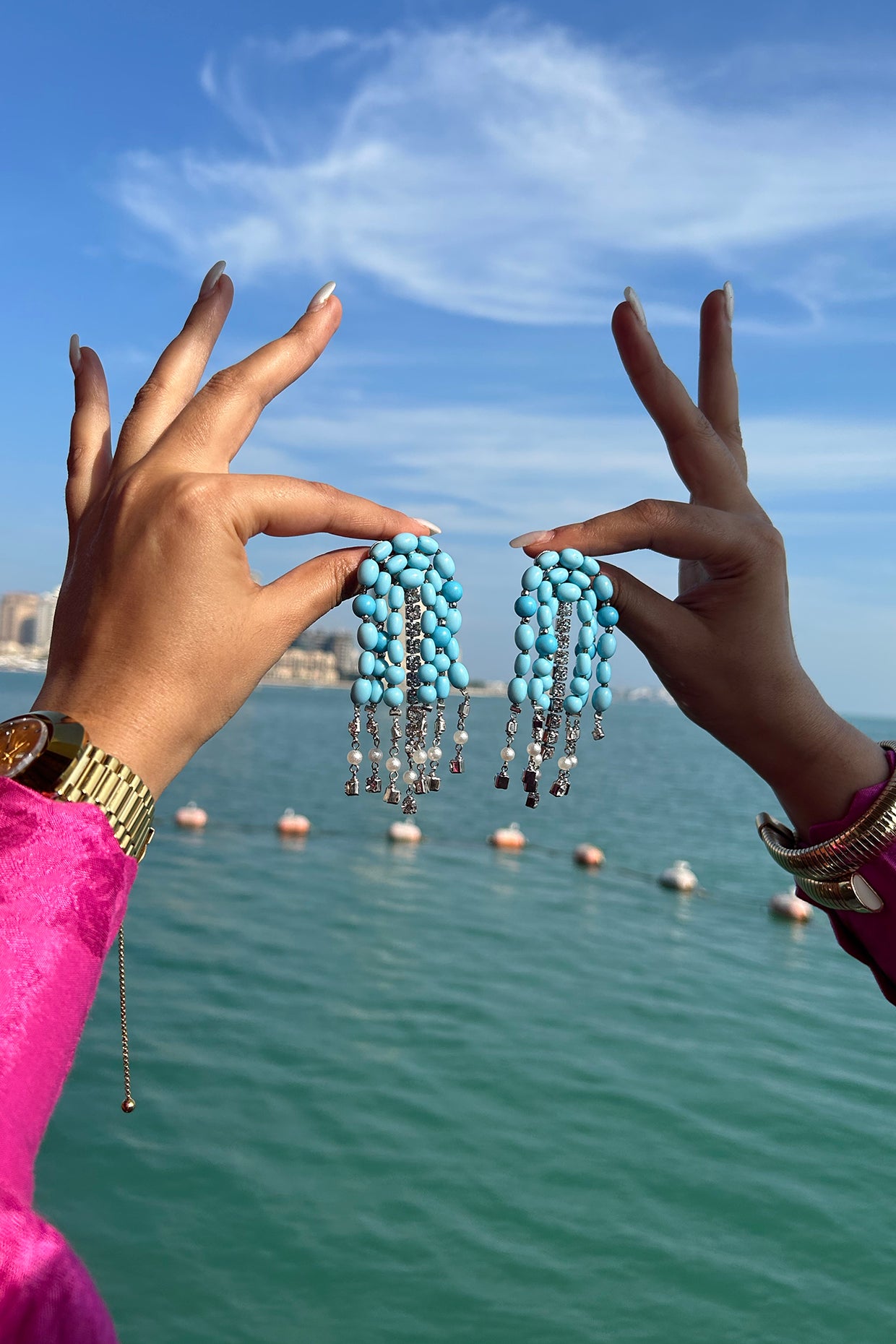 Blue Lagoon Danglers