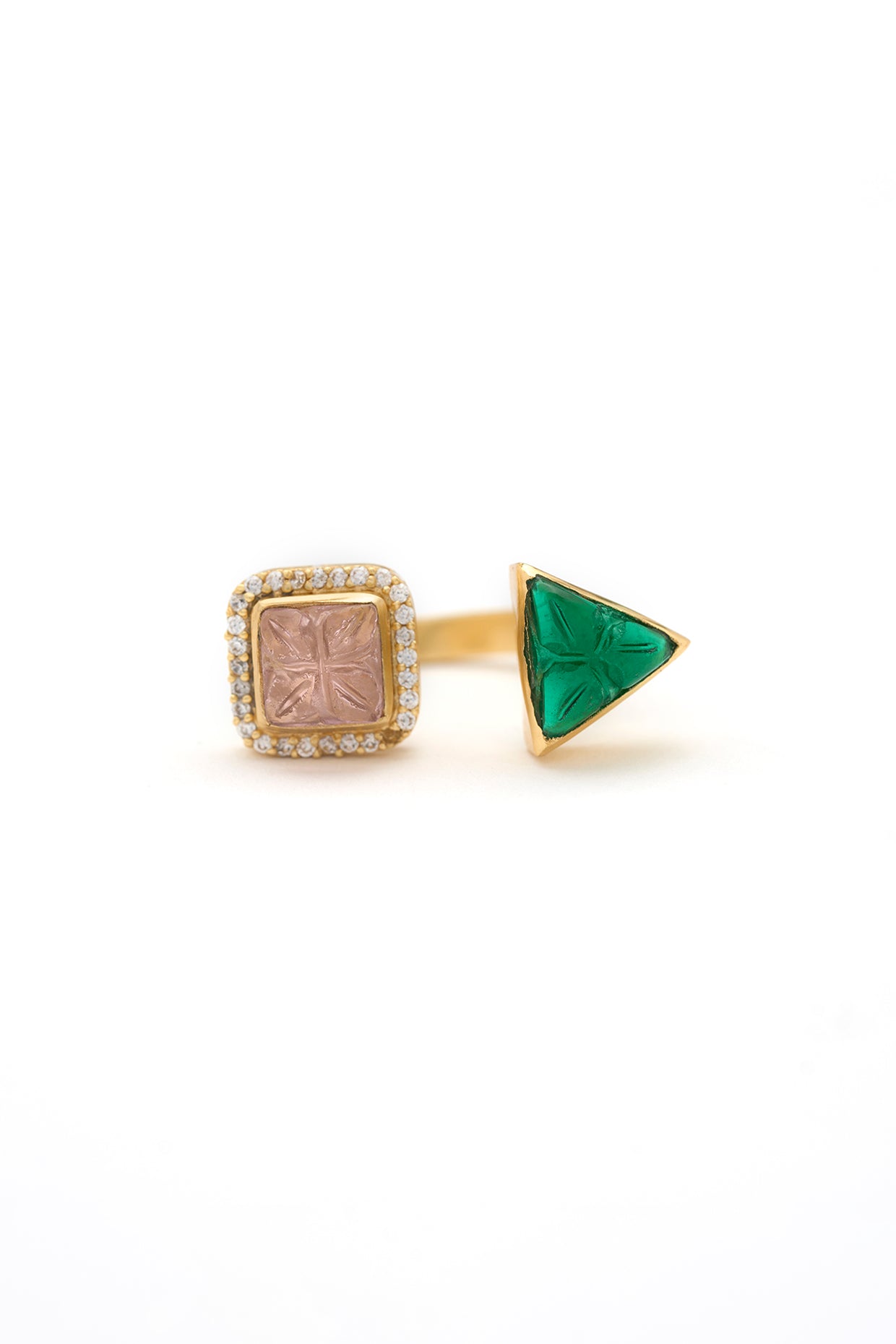 22kt Gold Plated Rumeli Double Motif Ring