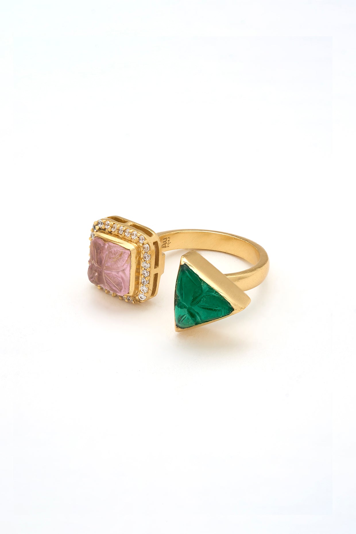 22kt Gold Plated Rumeli Double Motif Ring