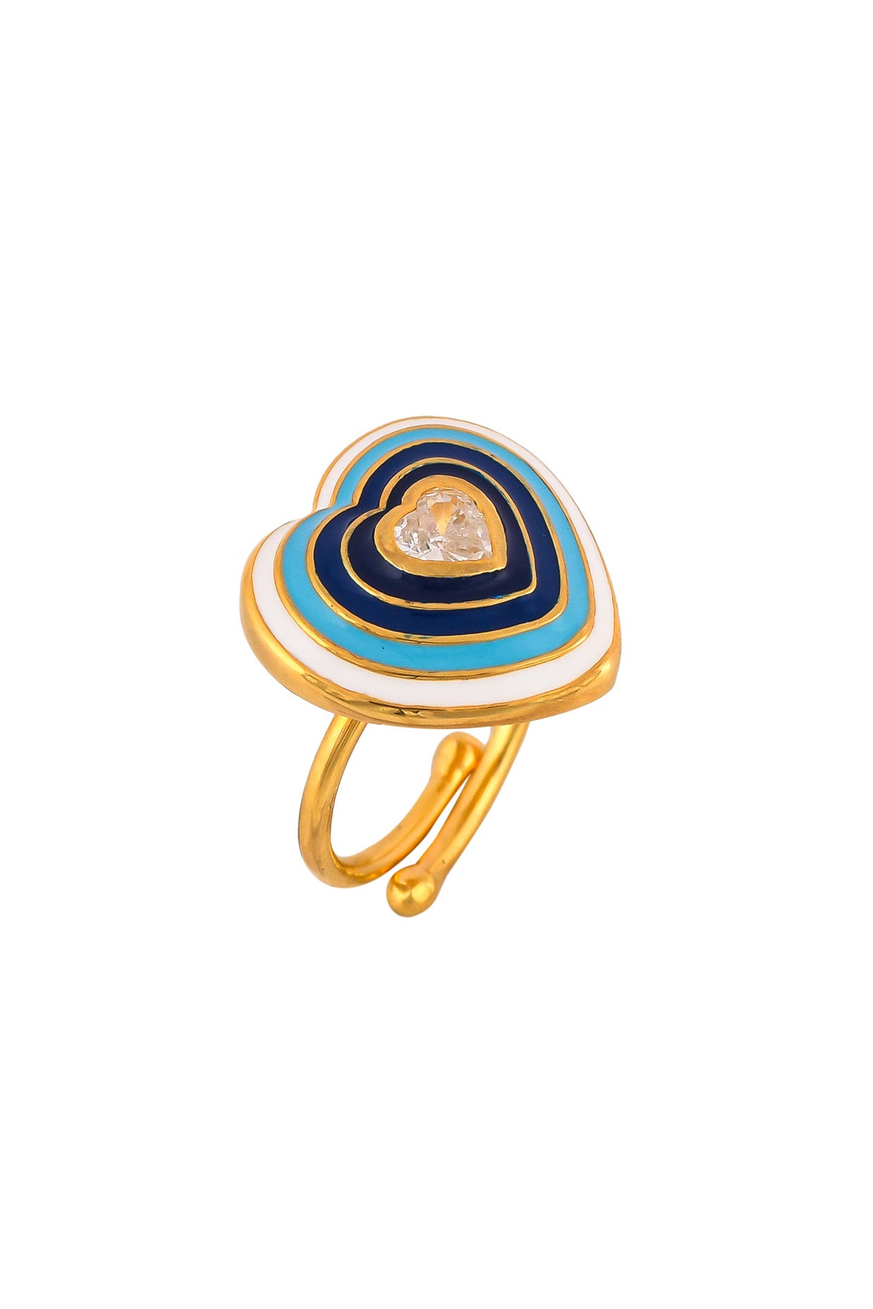 Alessa Blue Pop Heart Ring