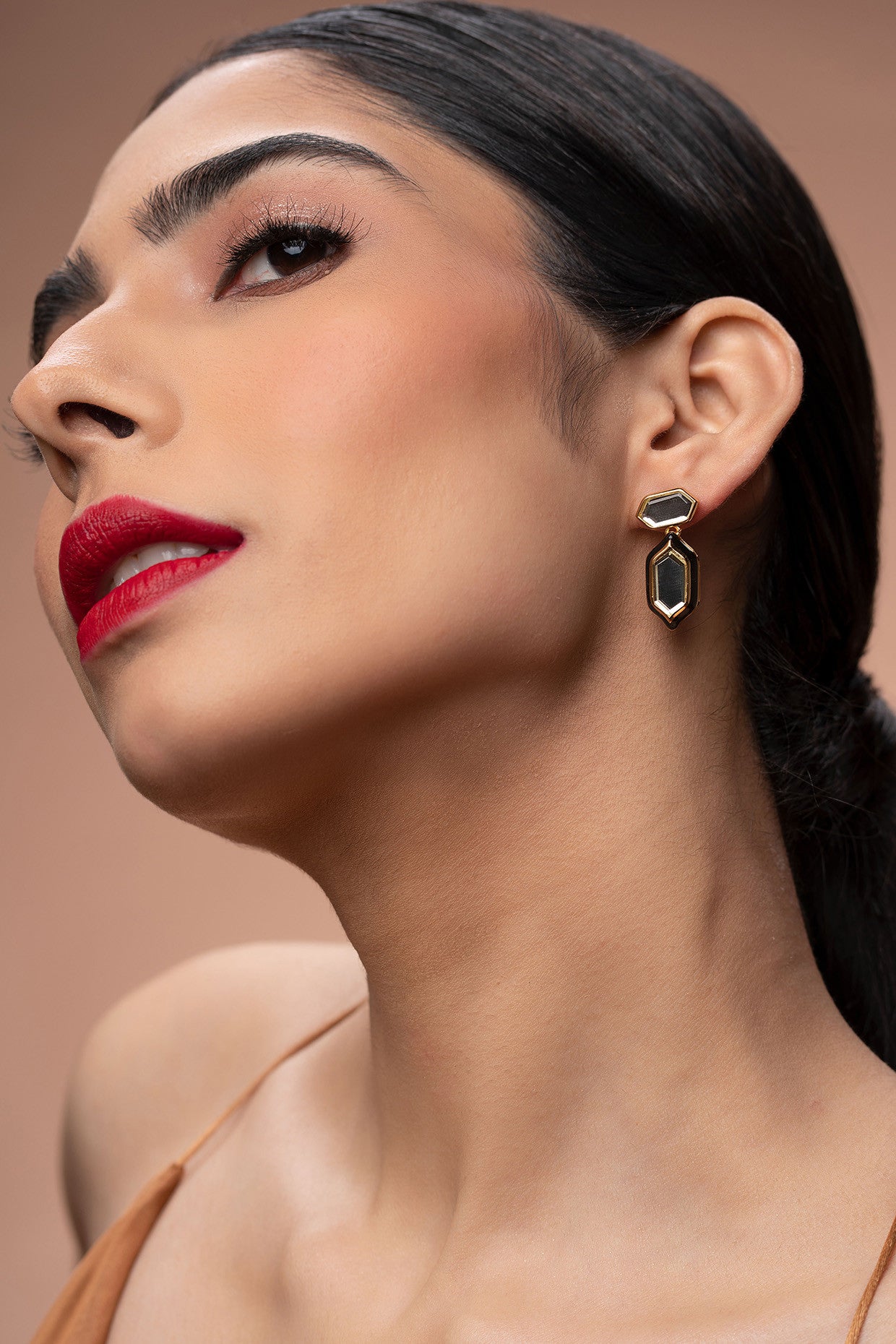 Amina Mirror Stud Earrings