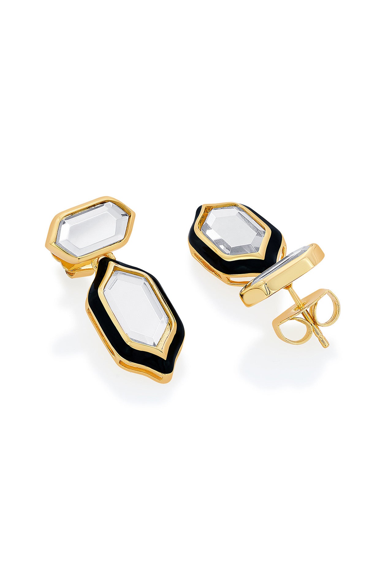 Amina Mirror Stud Earrings
