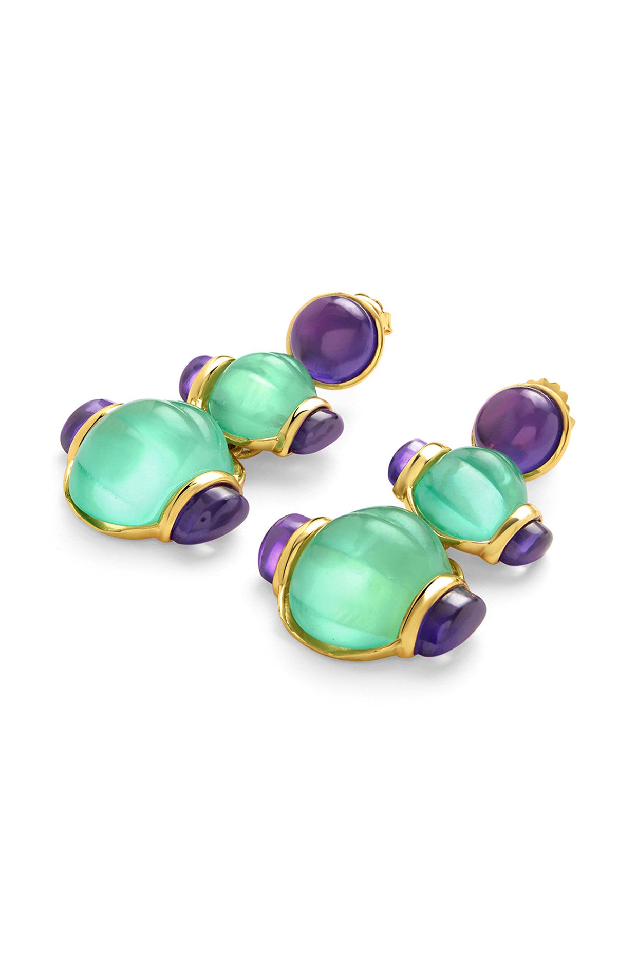Aqua Amethyst Earrings