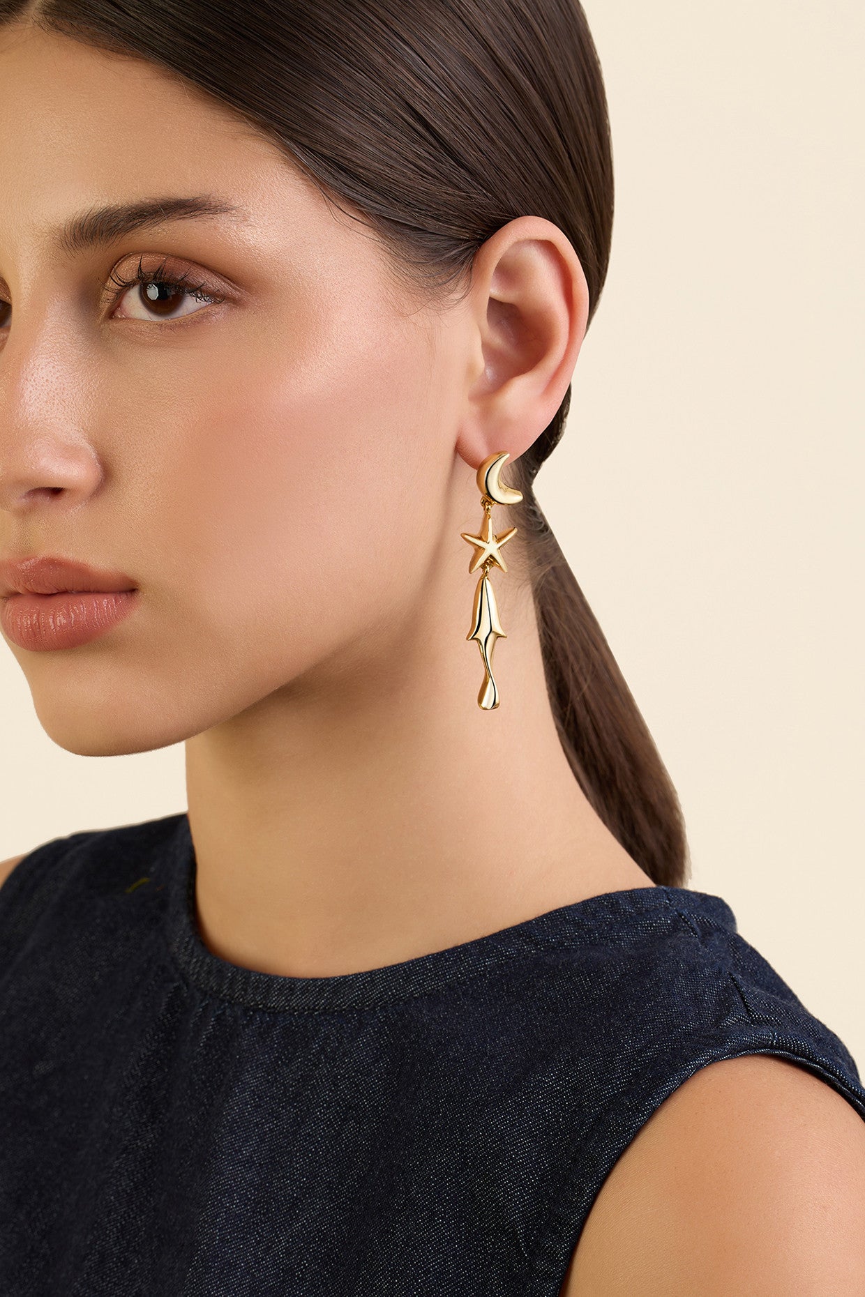 Aqua Gold Danglers