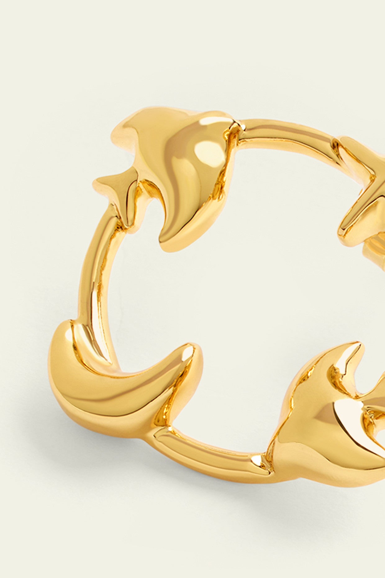 Aqua Gold Hoops