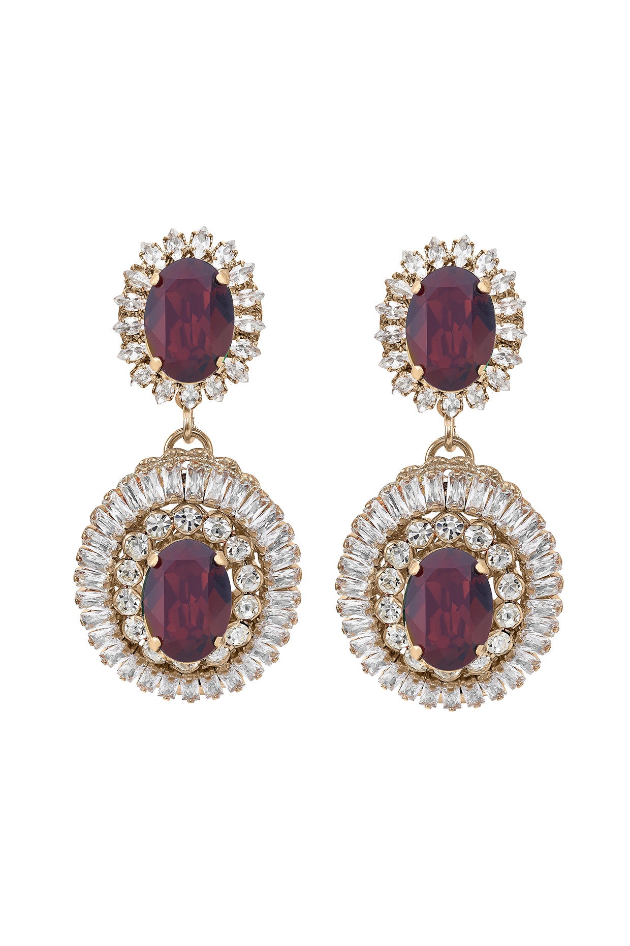 Aurora Earrings Burgundy