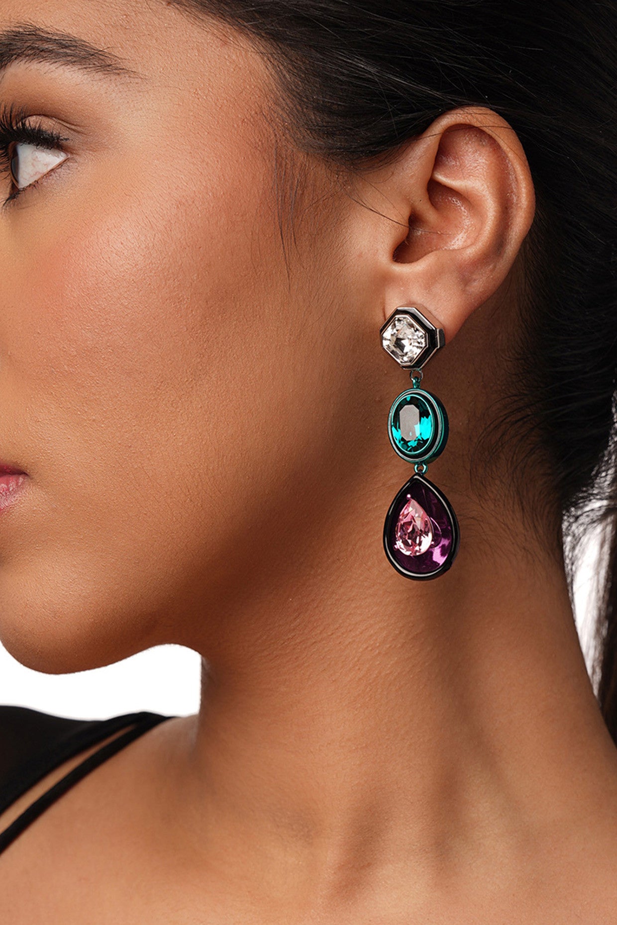 Banger Mismatch Multi-Crystal Earrings
