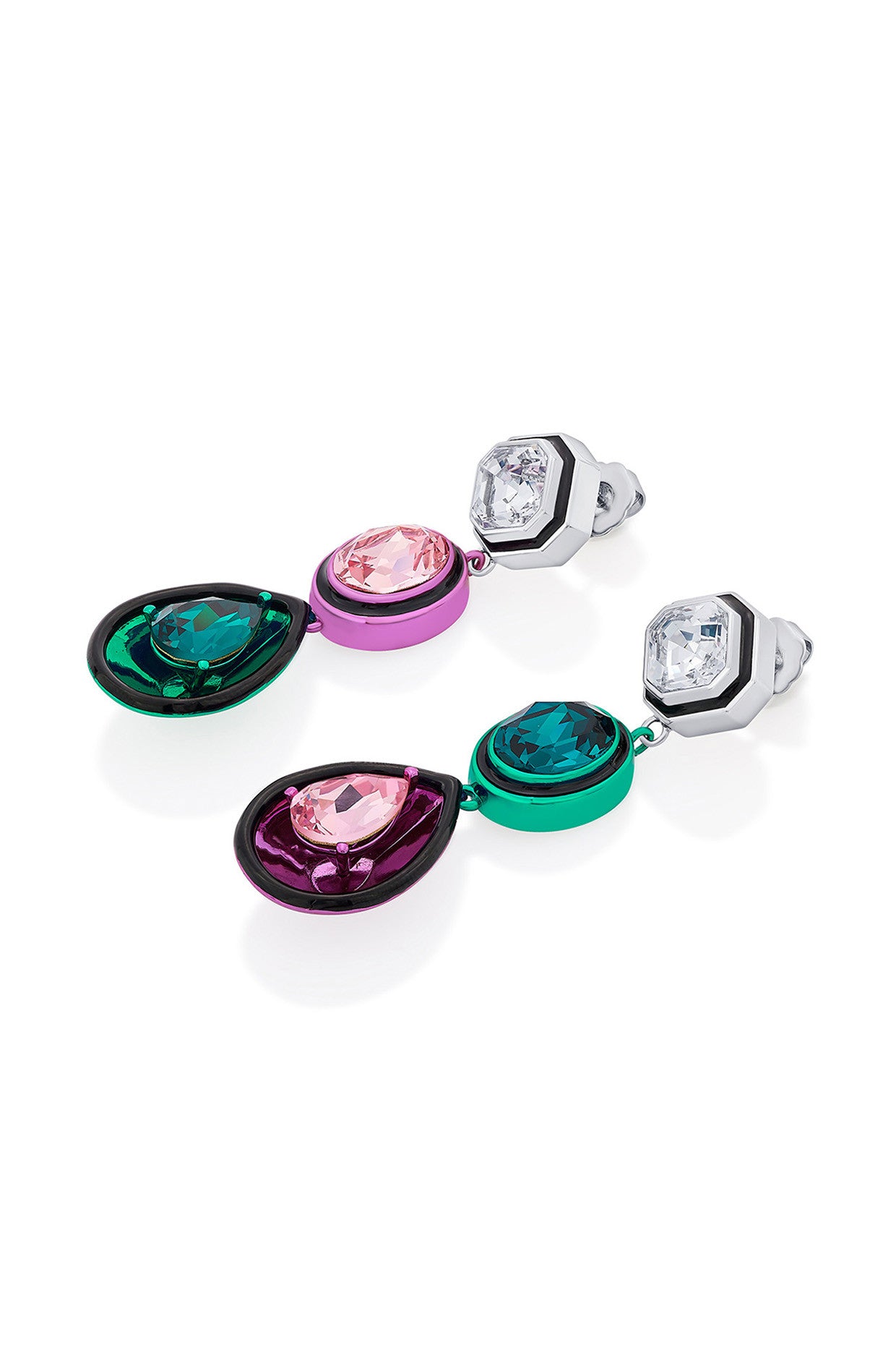 Banger Mismatch Multi-Crystal Earrings