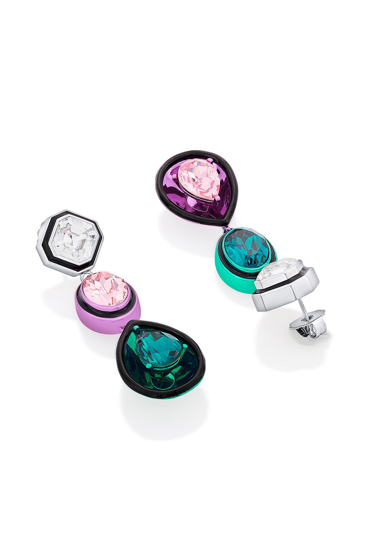 Banger Mismatch Multi-Crystal Earrings