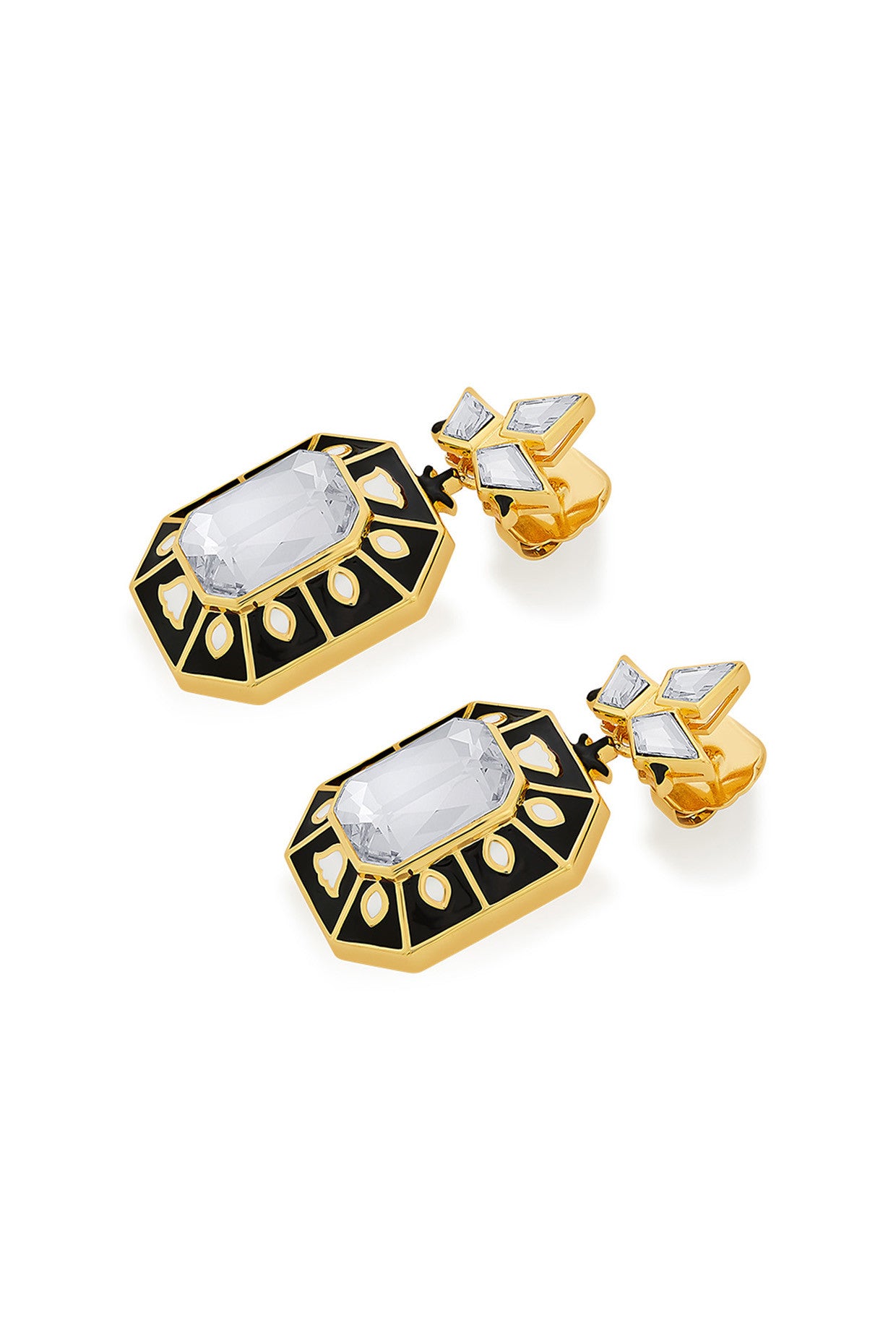 Blaze Crystal Enamel Earrings
