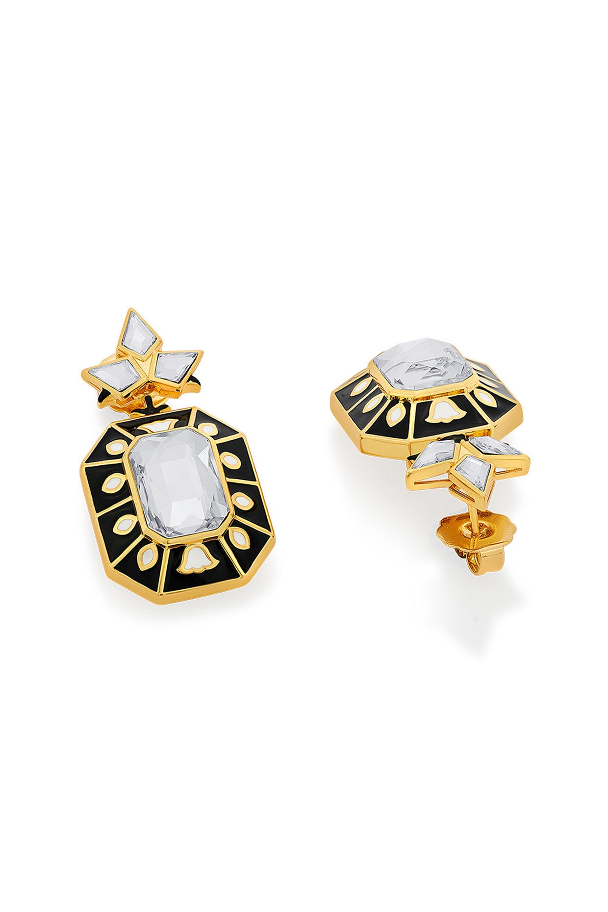 Blaze Crystal Enamel Earrings