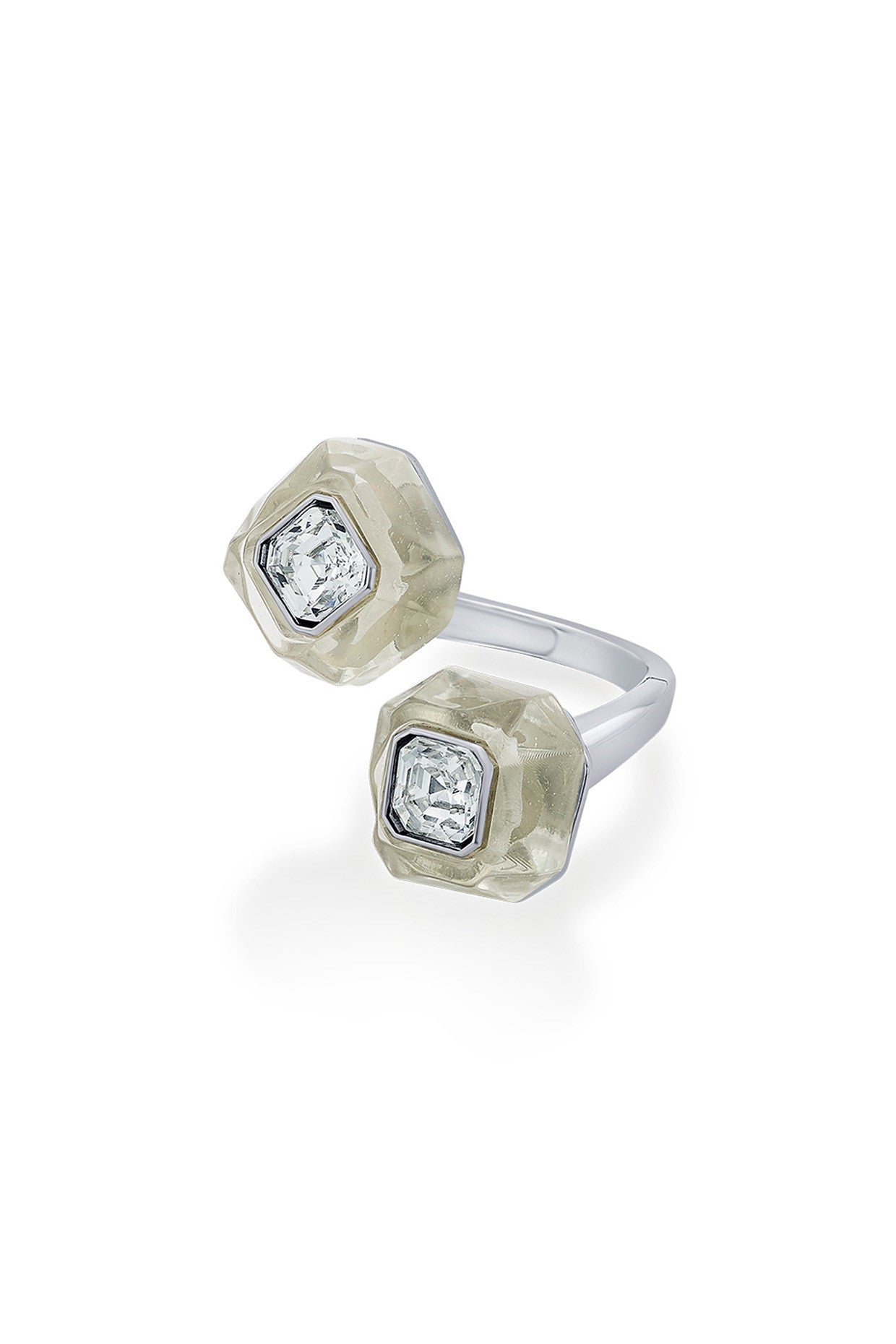 Bling Infinity Cut Crystal Ring