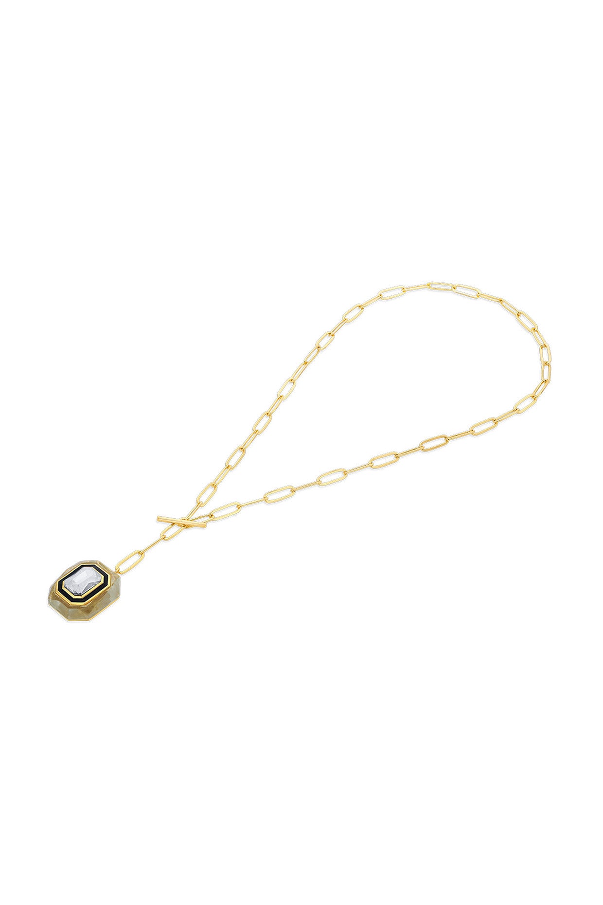 Bling Infinity Cut Crystal Y-Necklace