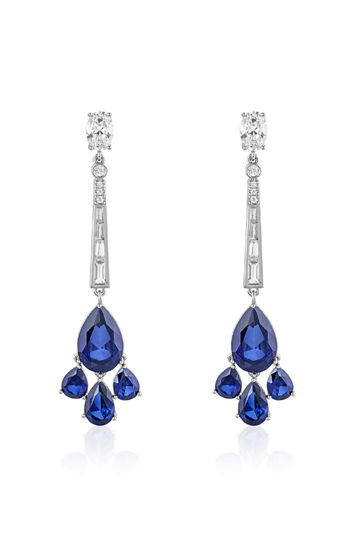 Blue Corumdum Drop Danglers