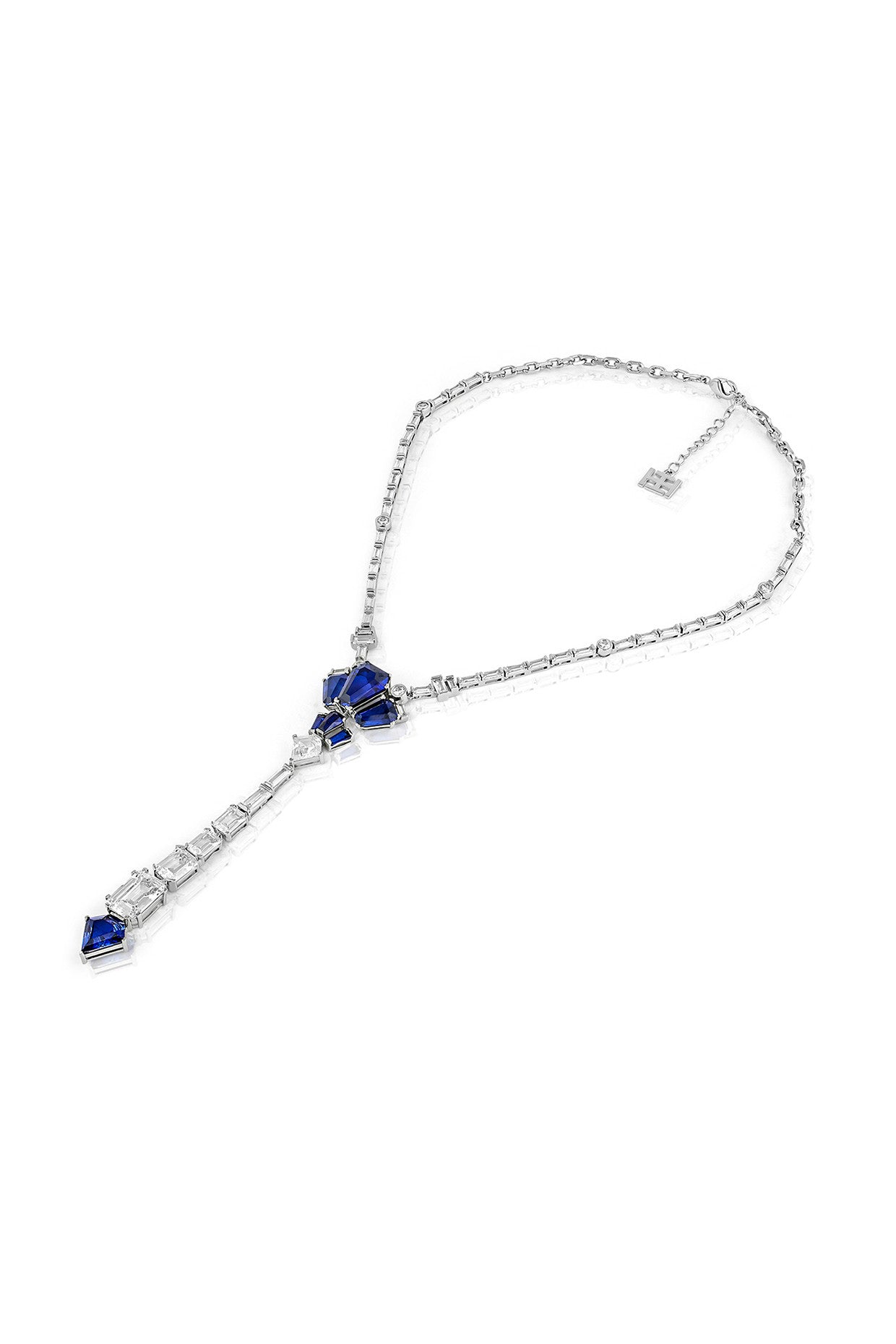 Blue Corumdum Drop Lariat