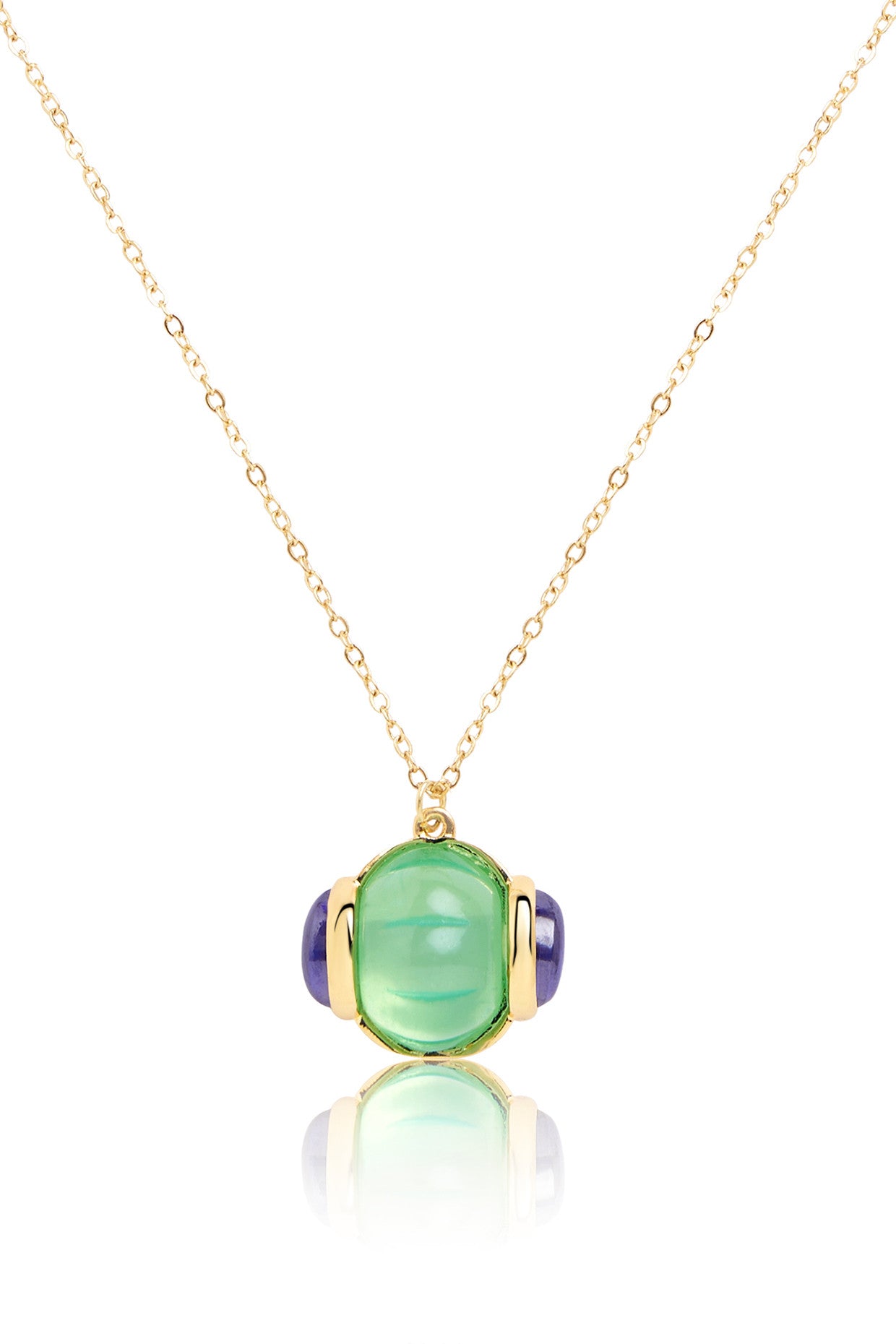 Blue Corundum Pendant Necklace
