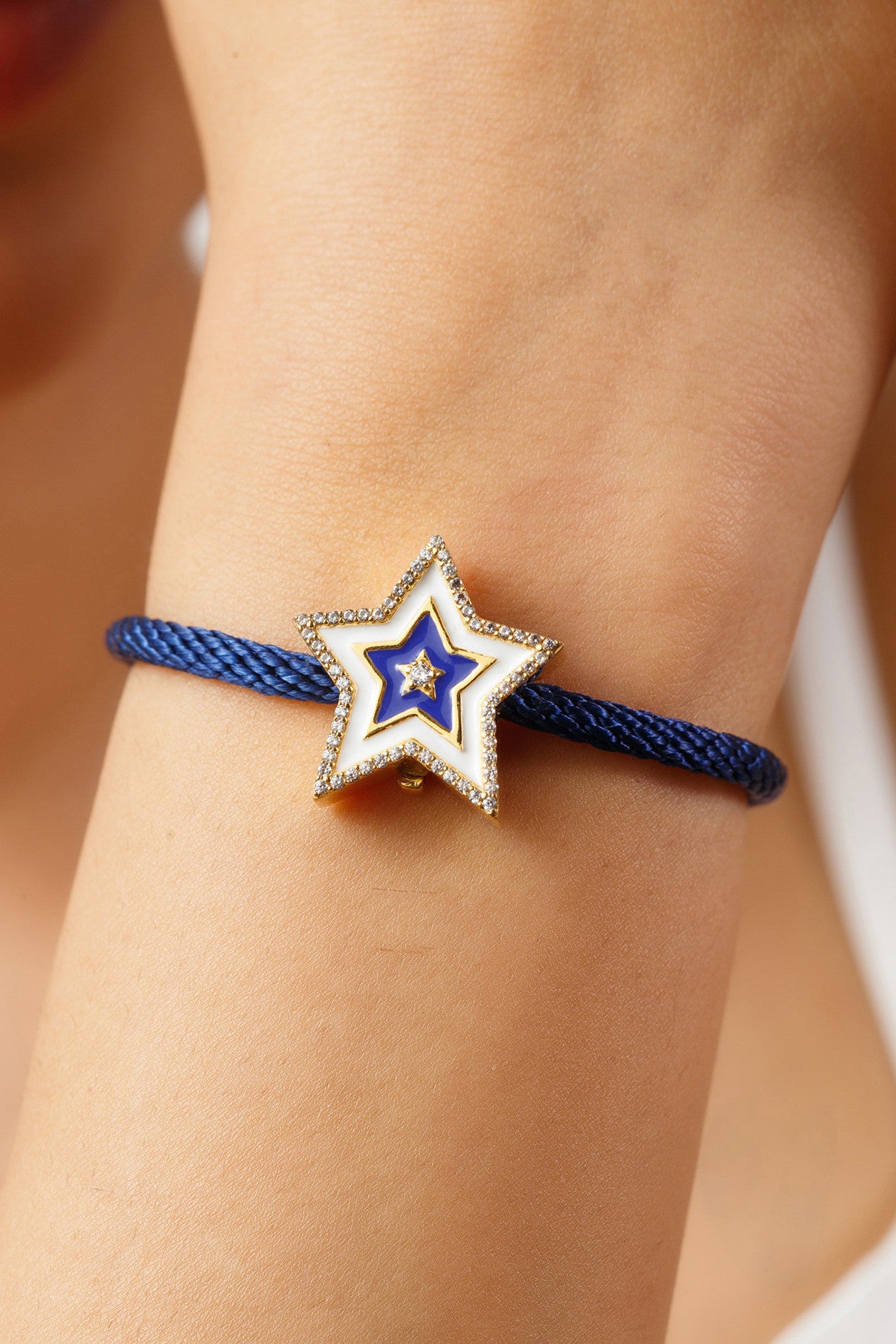 Blue Star Enamel Bracelet