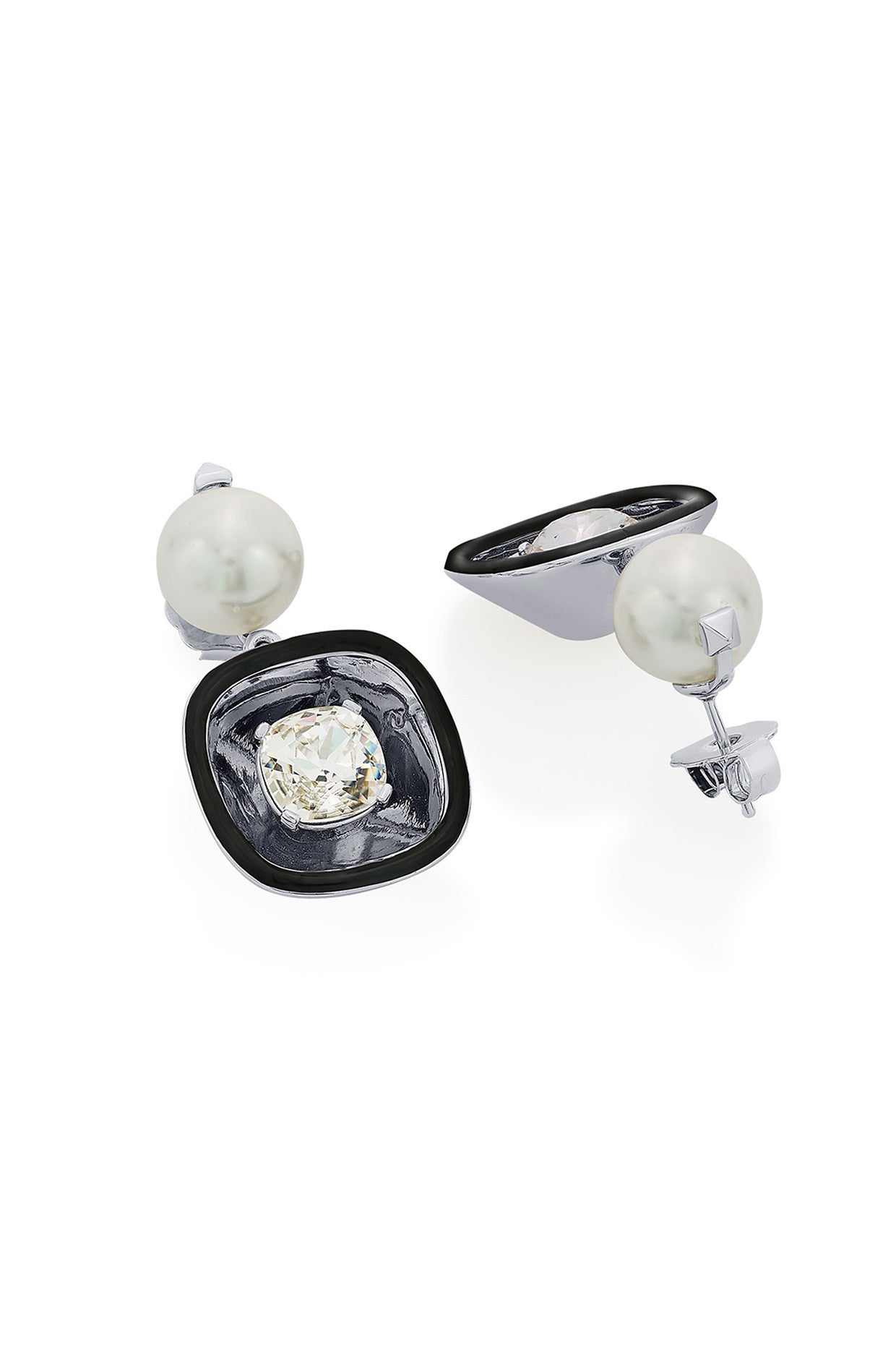 Bougie Glory Wrap Crystal & Pearl Earrings
