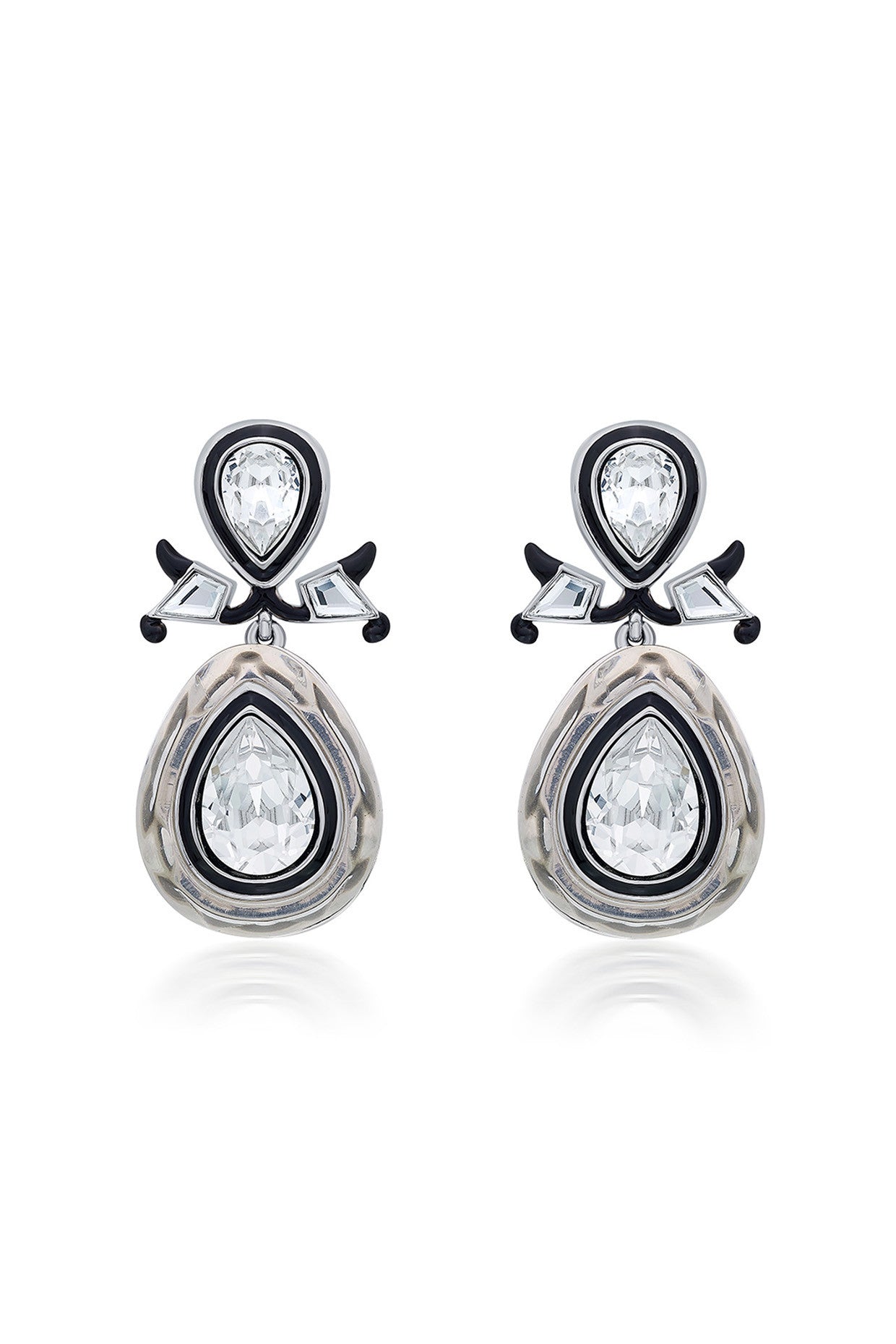 Bougie Infinity Cut Crystal Drop Earrings
