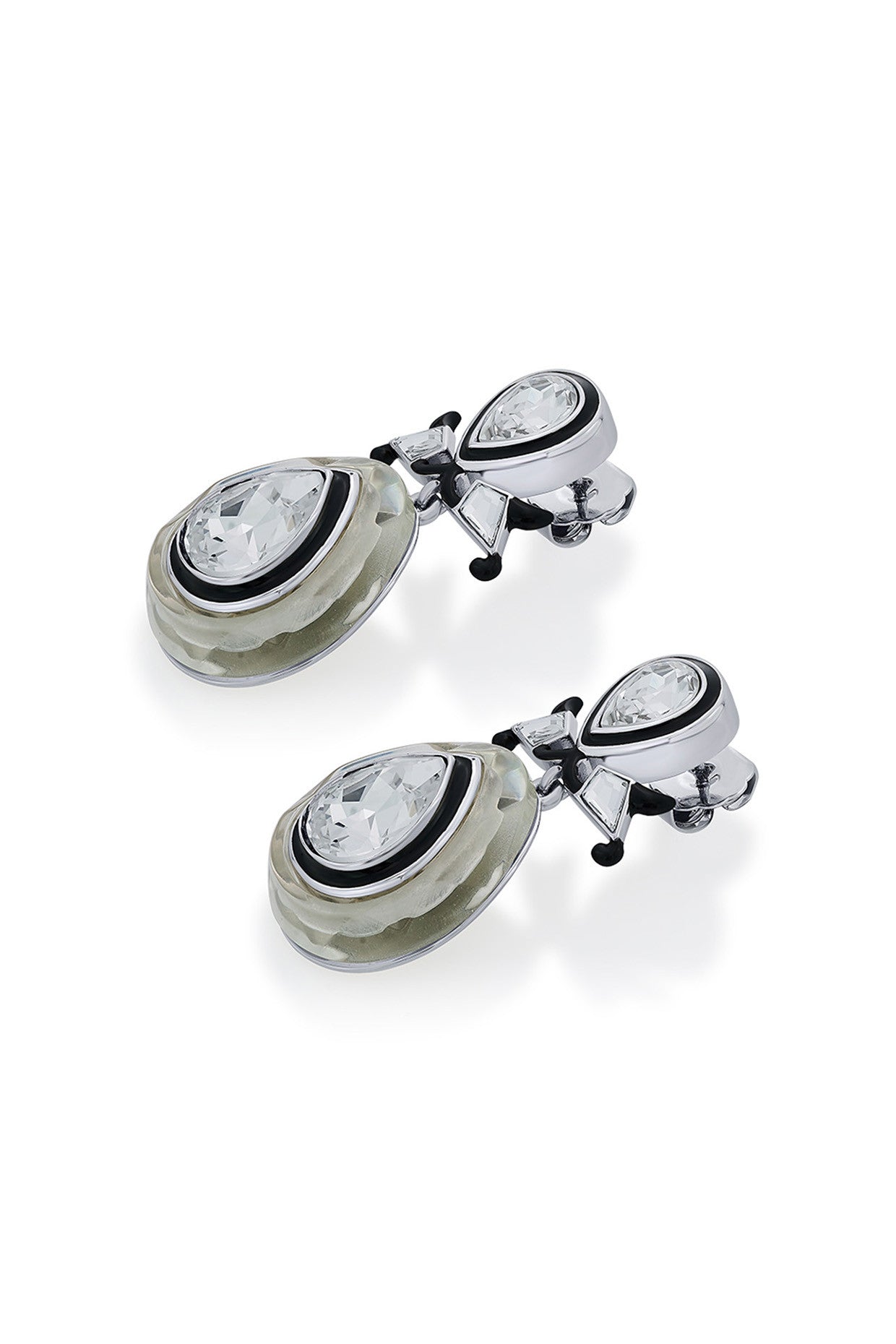 Bougie Infinity Cut Crystal Drop Earrings