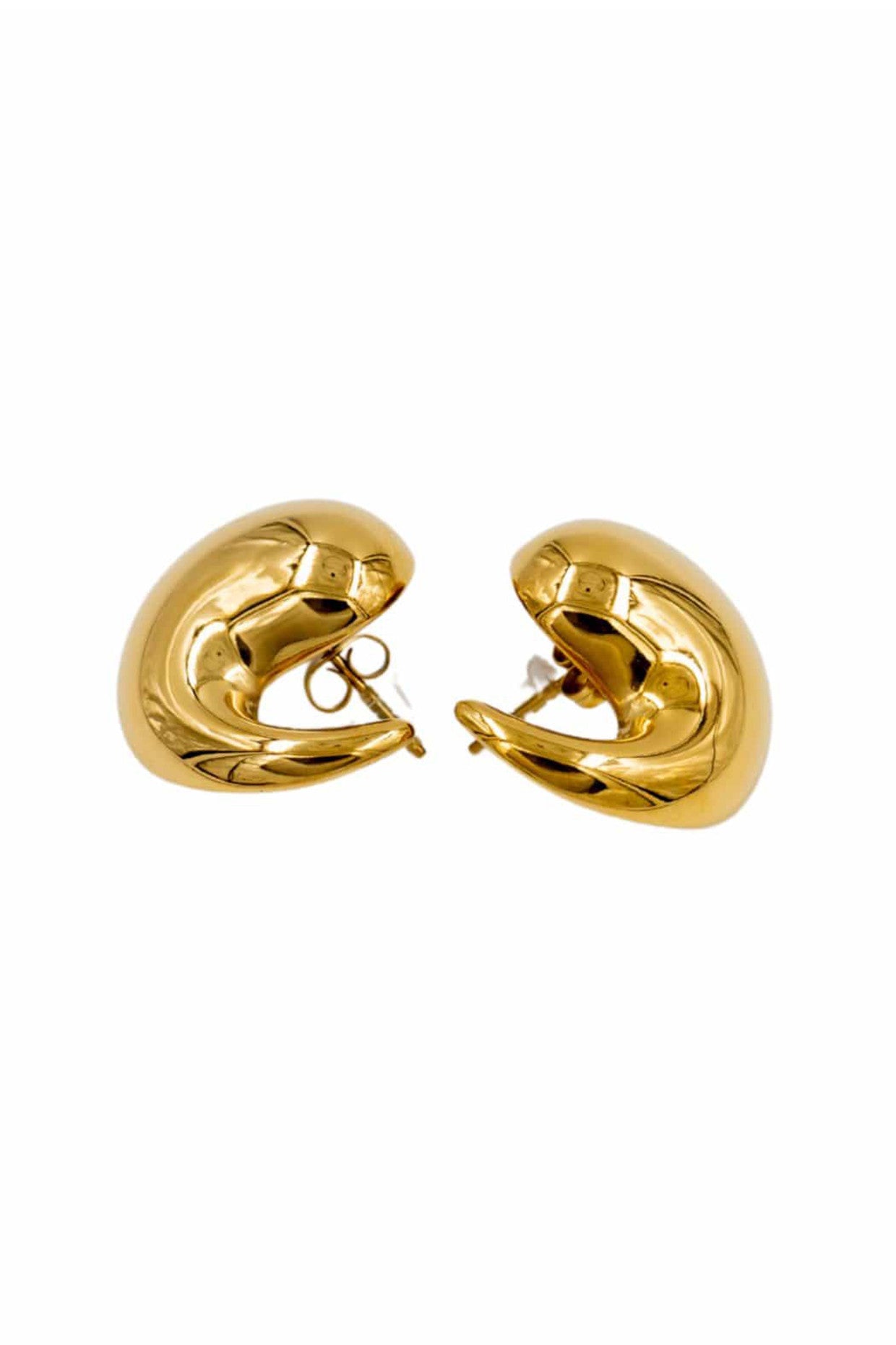 Comma Earrings 18k Gold Plated