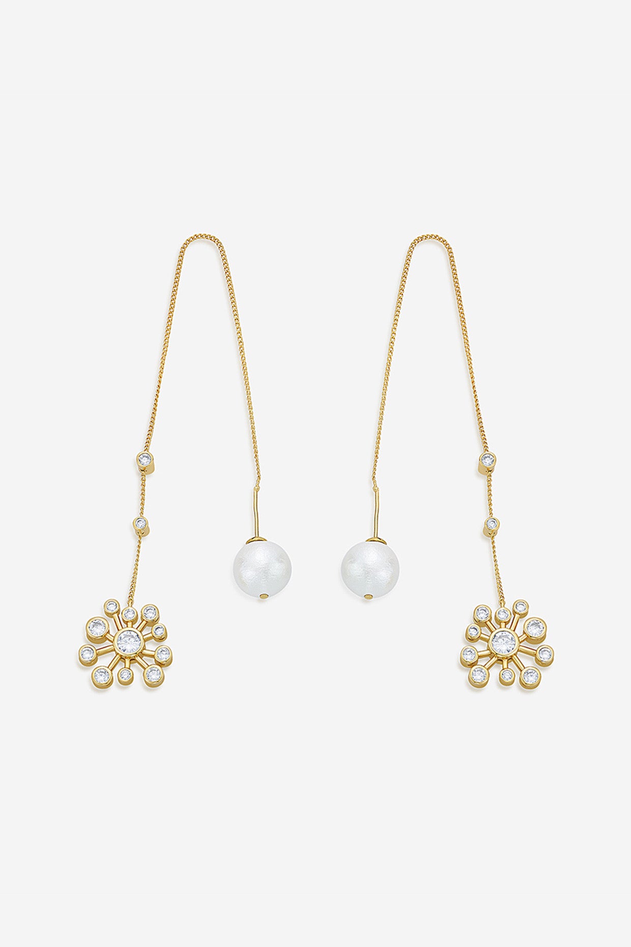 Floret Needle and Thread Earrings