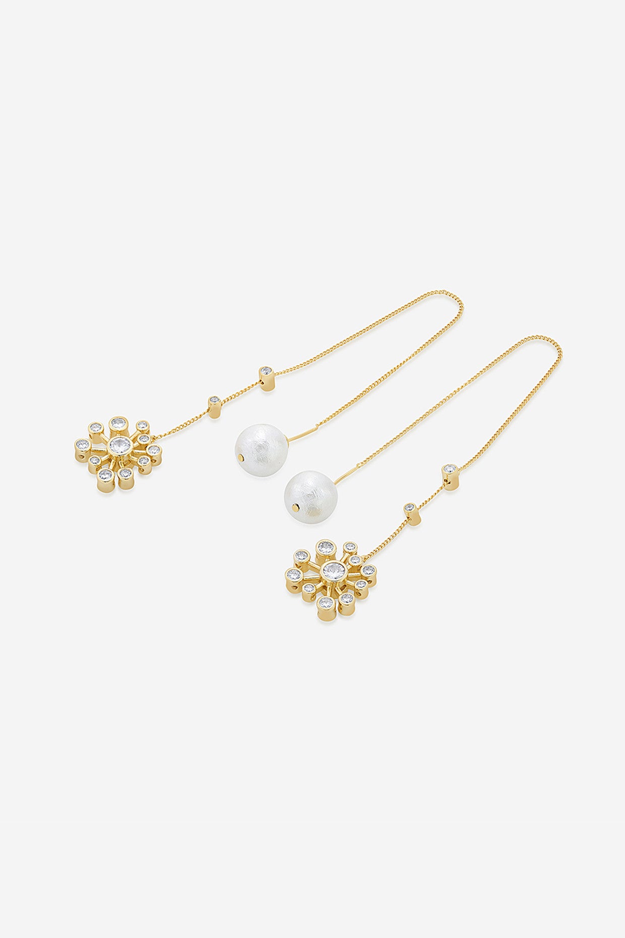 Floret Needle and Thread Earrings