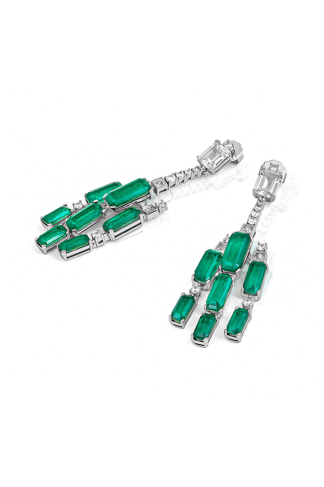 Doublet Dark Emerald Drop Danglers