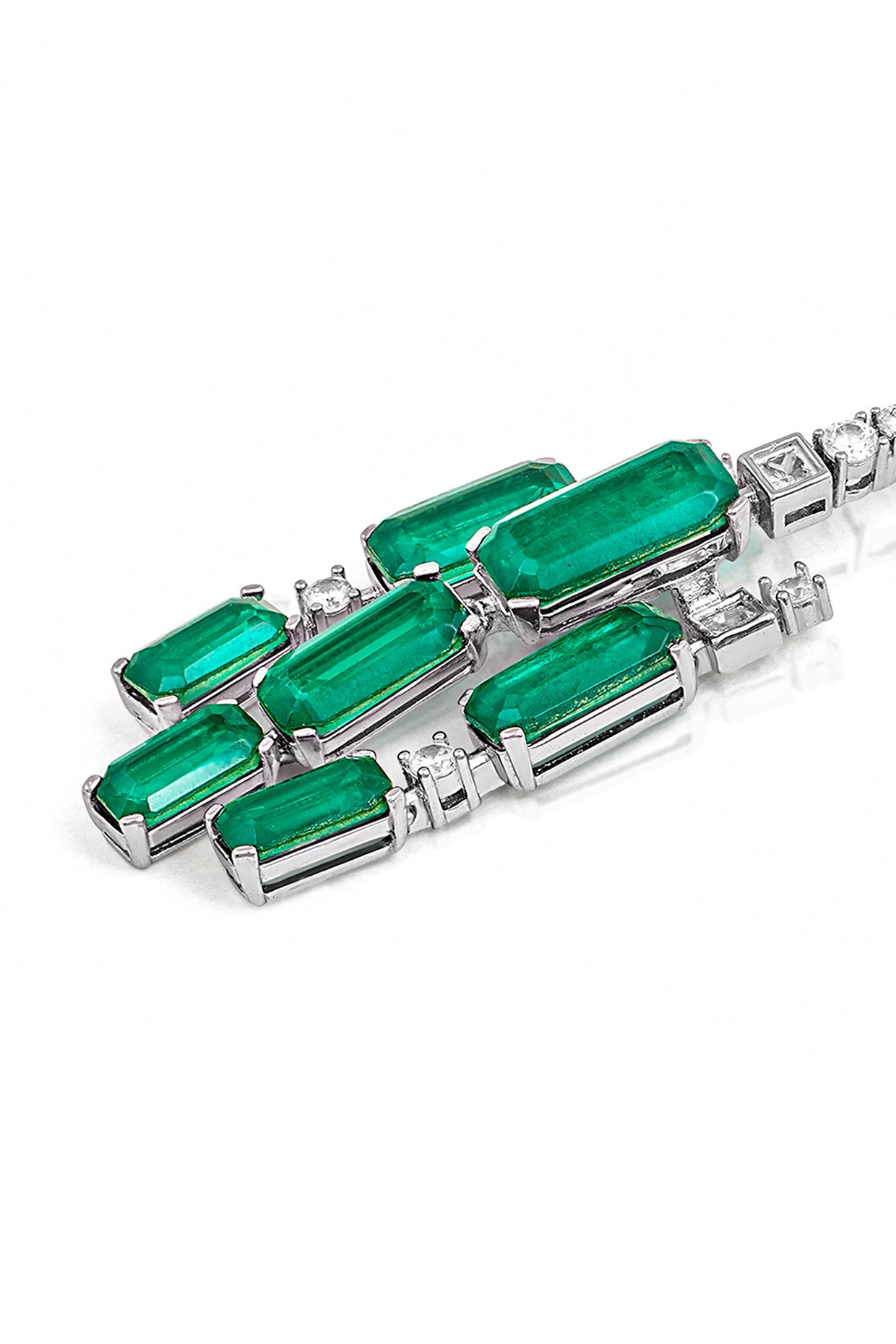 Doublet Dark Emerald Drop Danglers