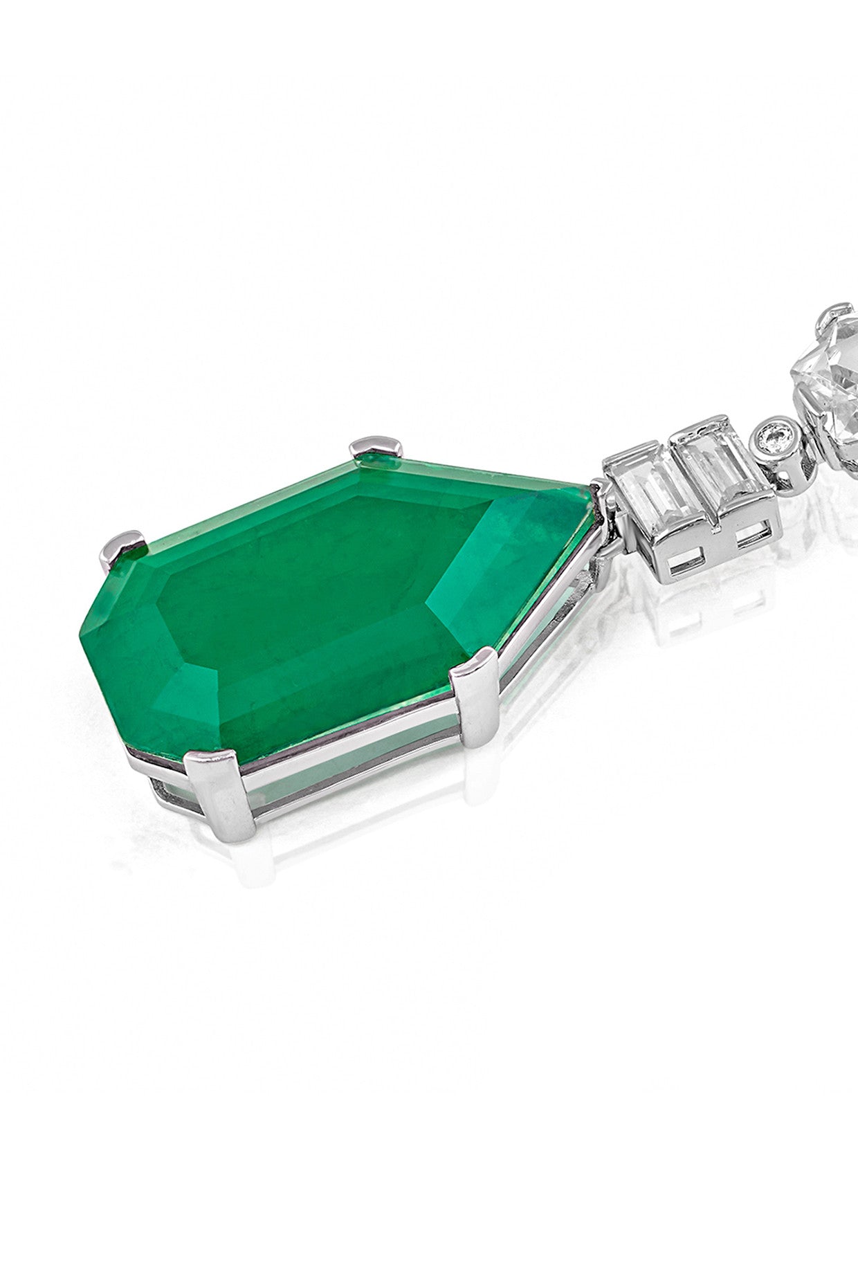 Doublet Dark Emerald Drop Earrings