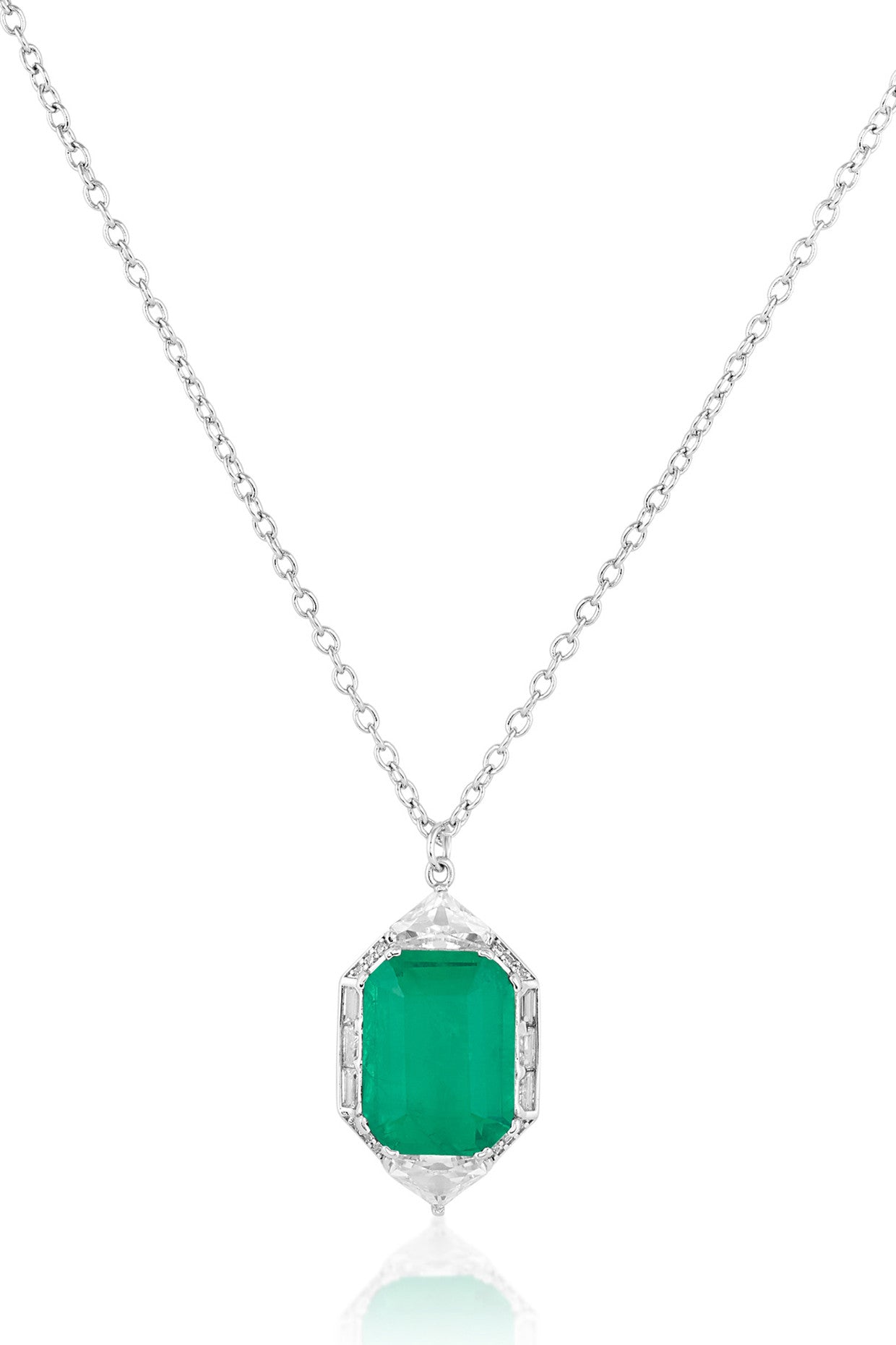 Doublet Dark Emerald Pendant
