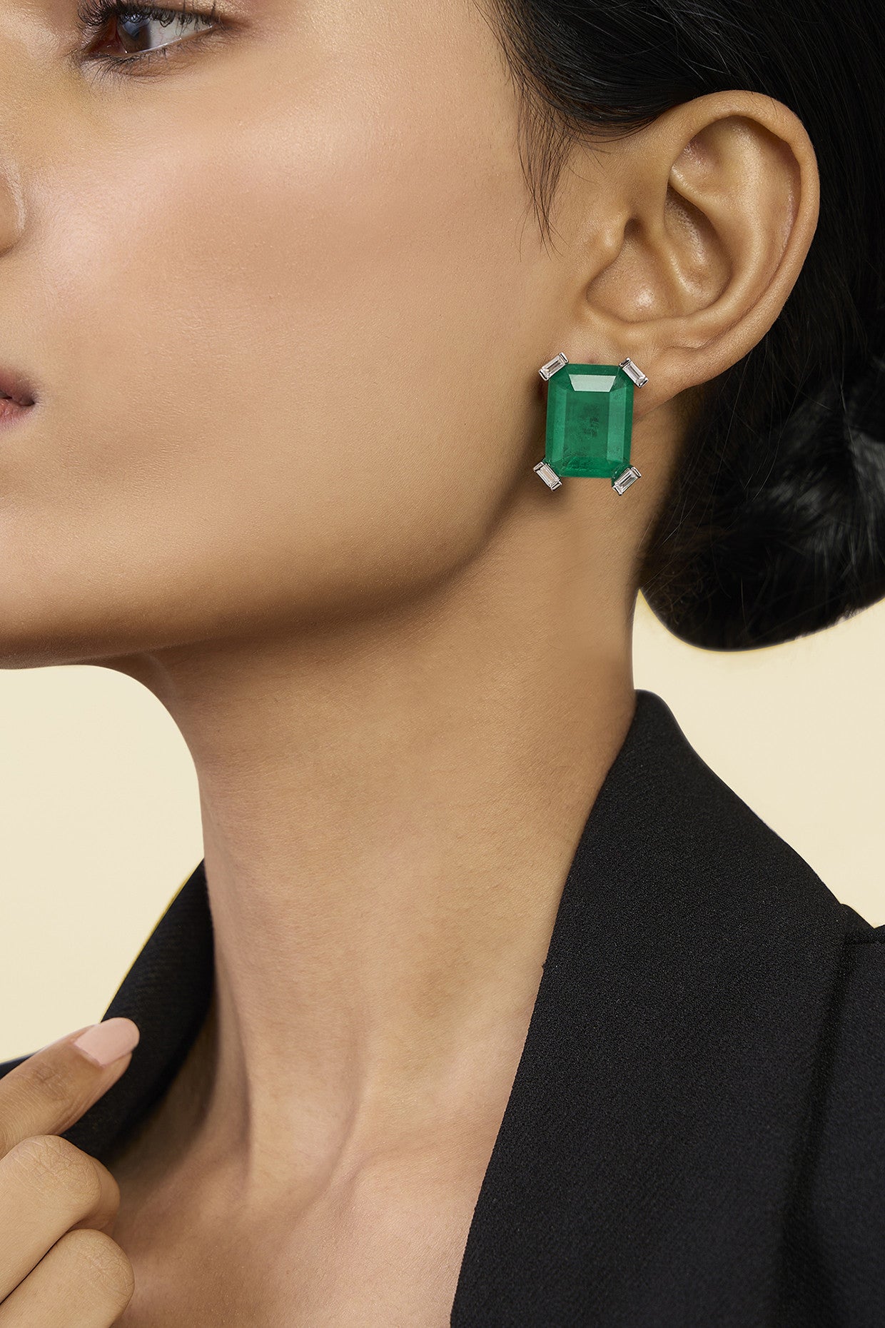 Doublet Green Stone Studs
